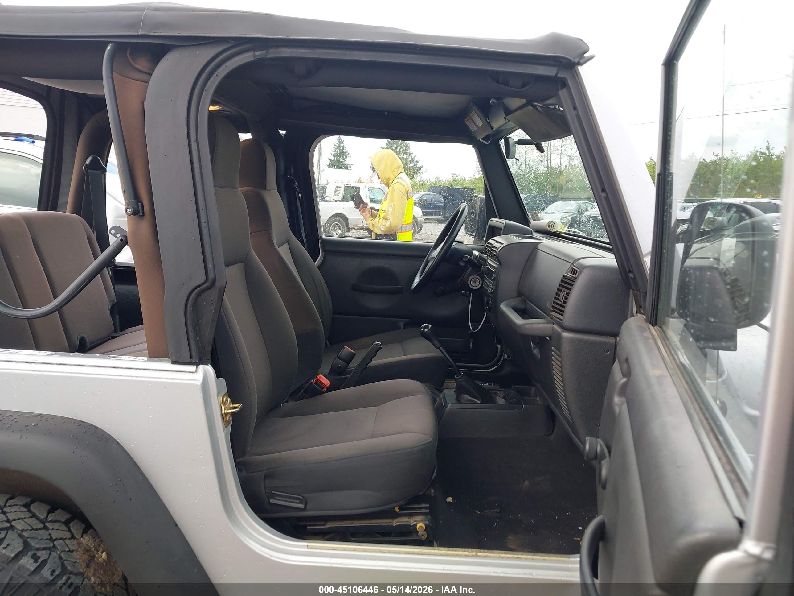 2006 Jeep Wrangler Se Silver vin: 1J4FA29196P701631