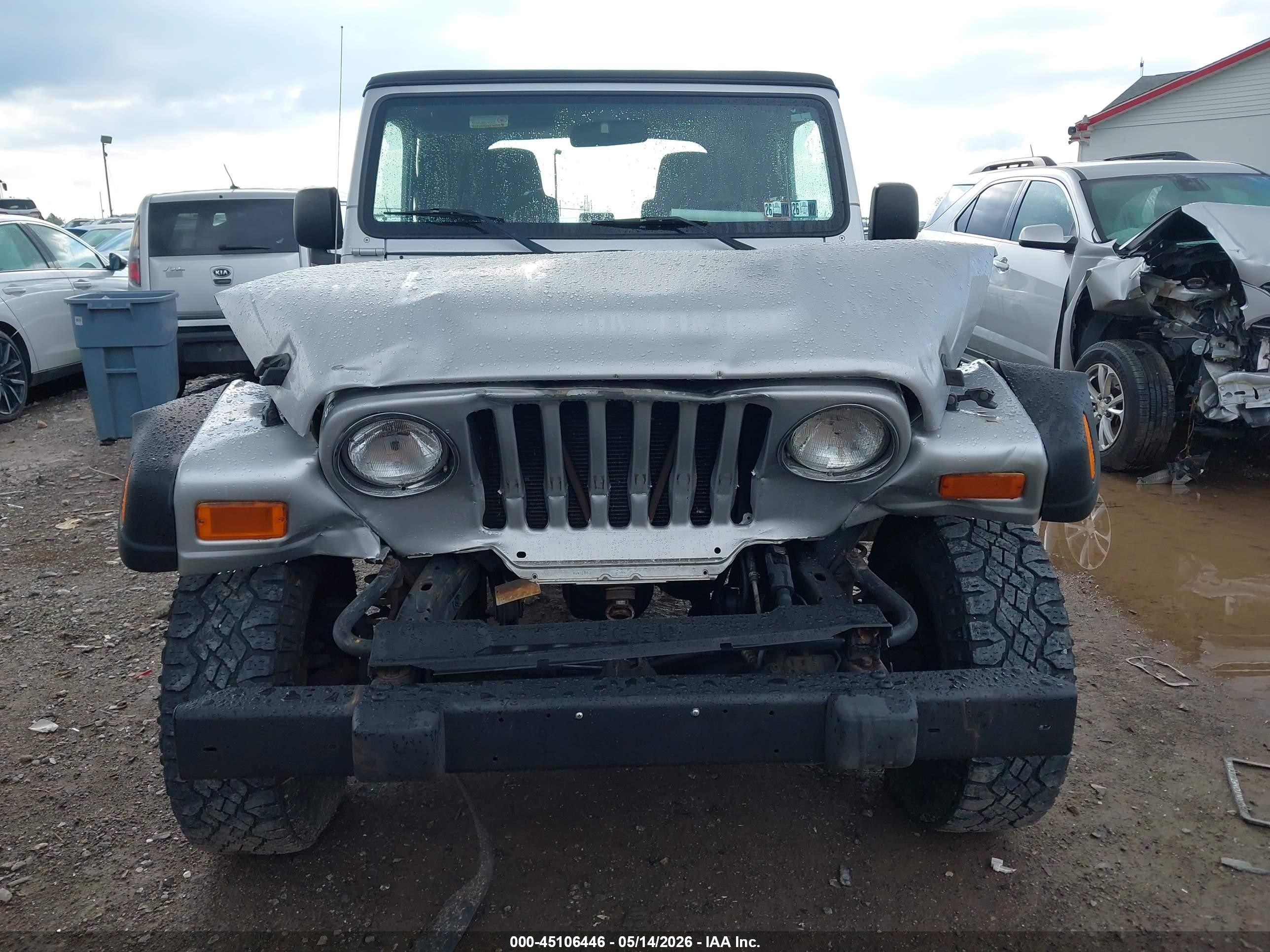 2006 Jeep Wrangler Se Silver vin: 1J4FA29196P701631