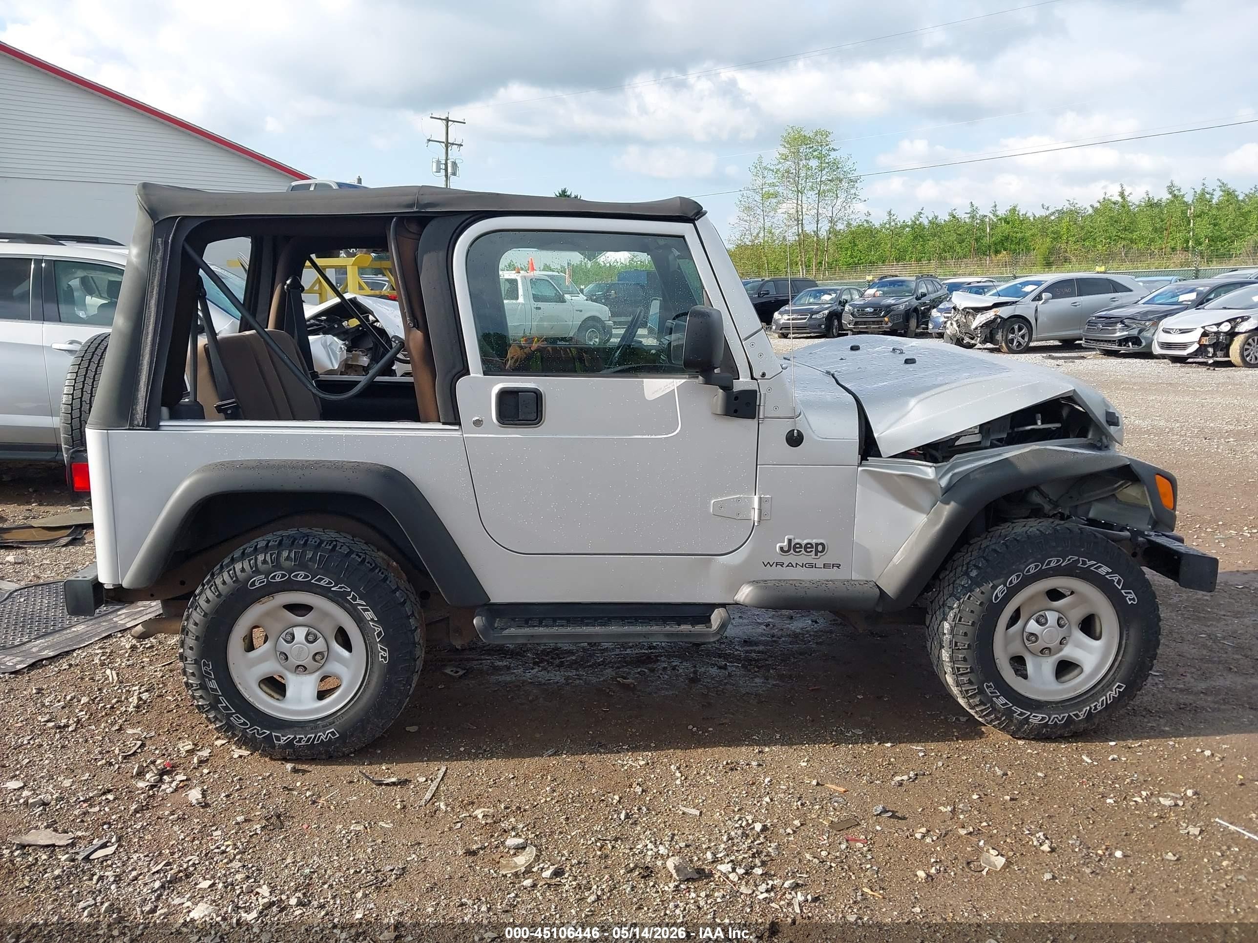 2006 Jeep Wrangler Se Silver vin: 1J4FA29196P701631