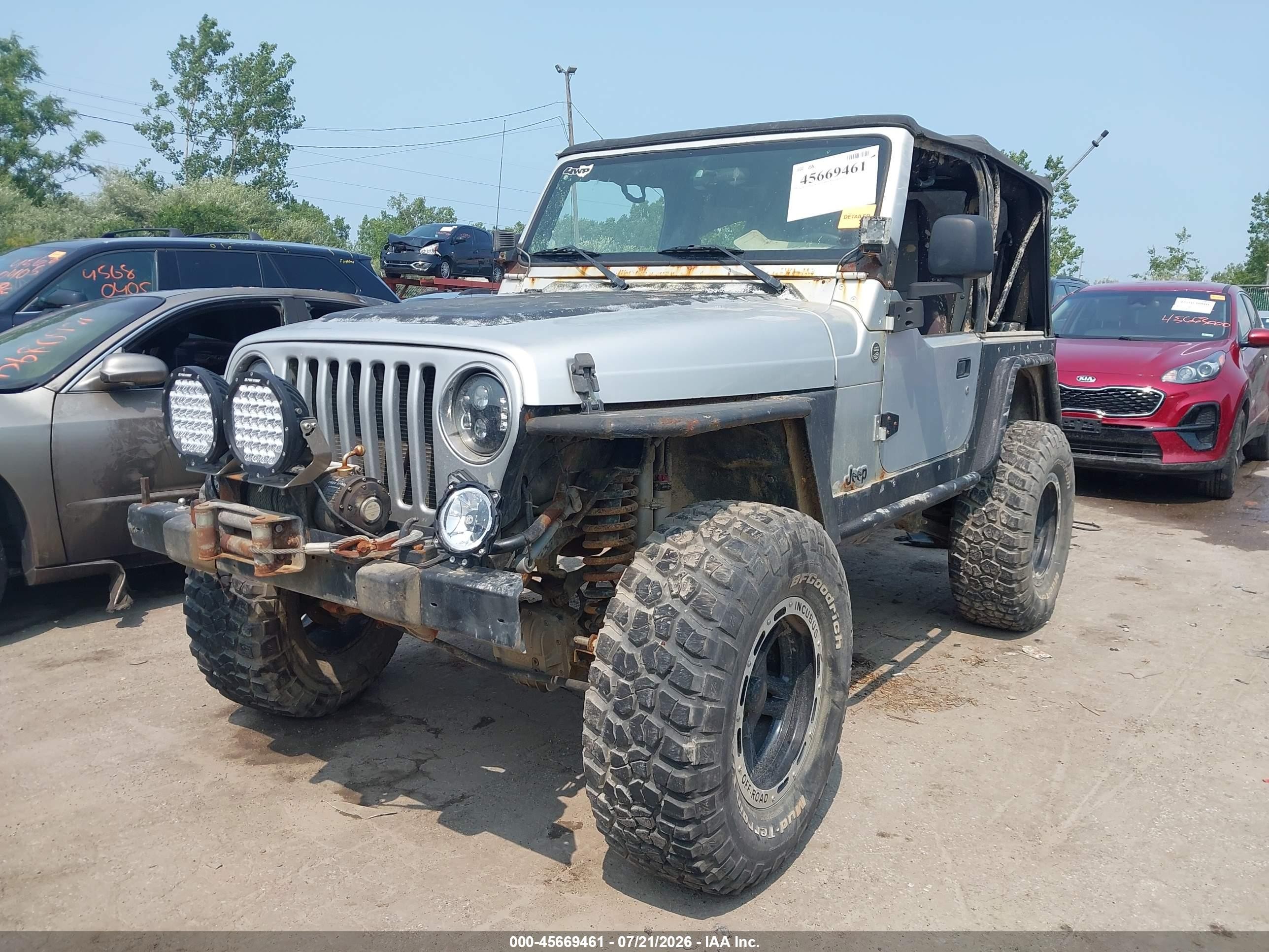 2006 Jeep Wrangler Se Silver vin: 1J4FA291X6P786723