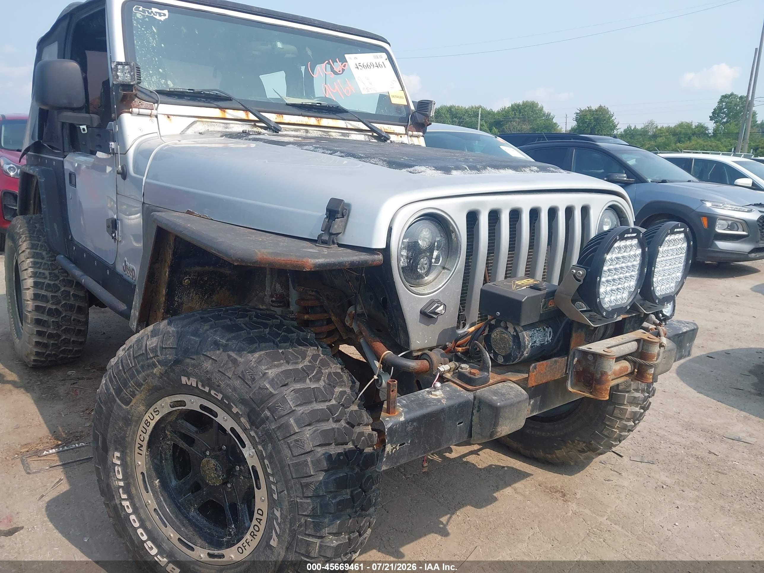 2006 Jeep Wrangler Se Silver vin: 1J4FA291X6P786723