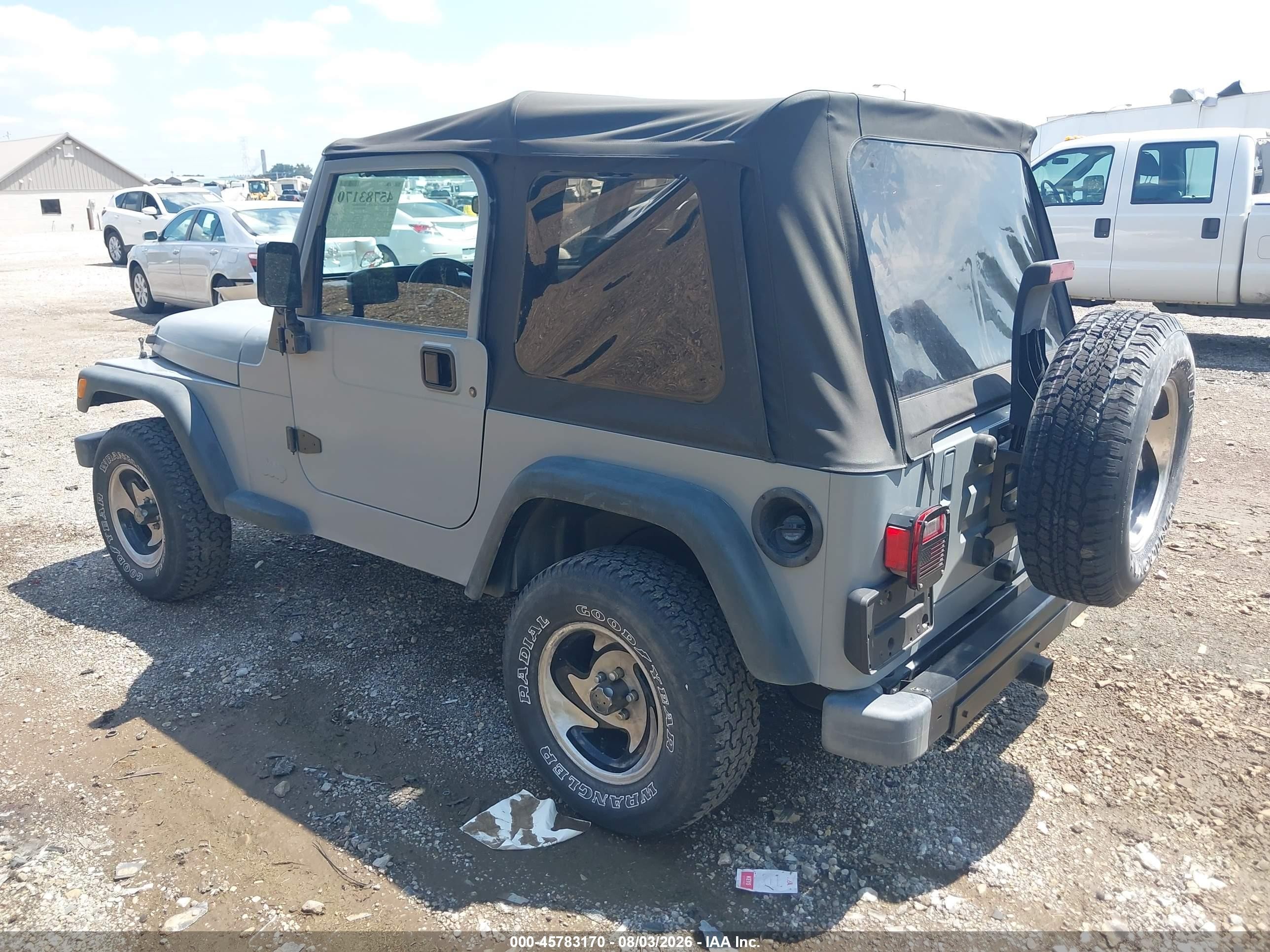 2000 Jeep Wrangler Se Серый vin: 1J4FA29P1YP775164