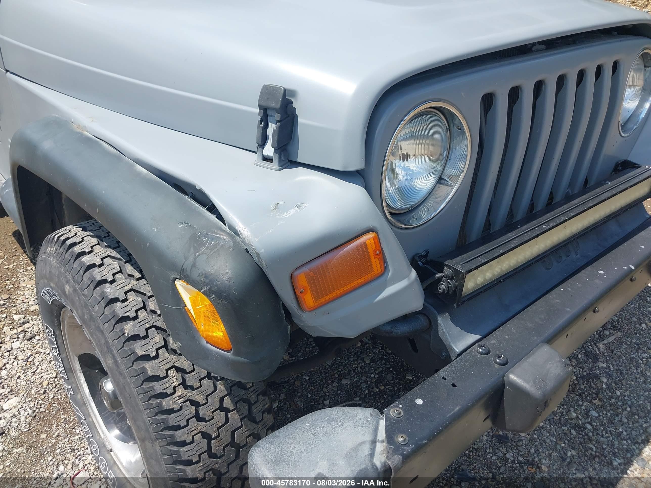 2000 Jeep Wrangler Se Серый vin: 1J4FA29P1YP775164