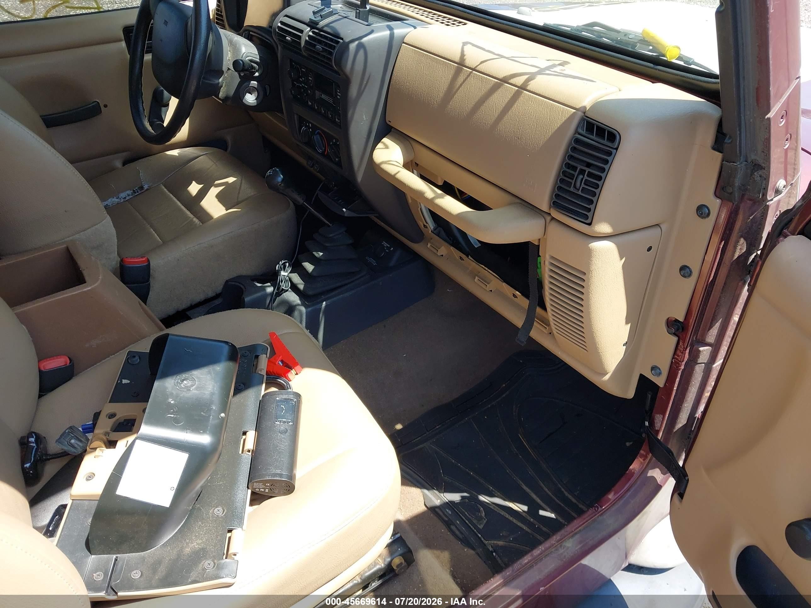 2002 Jeep Wrangler Se Red vin: 1J4FA29P22P739491