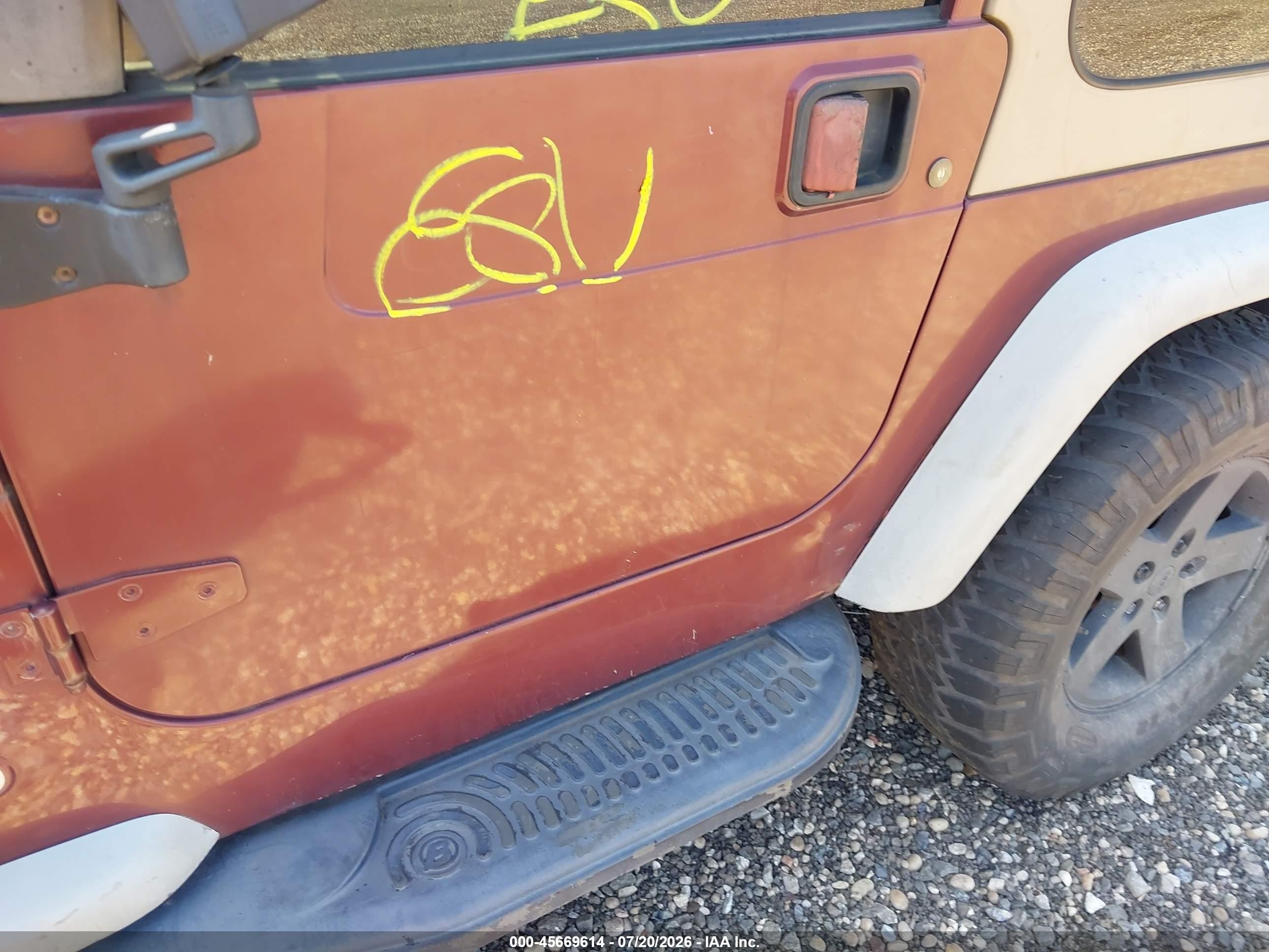 2002 Jeep Wrangler Se Red vin: 1J4FA29P22P739491