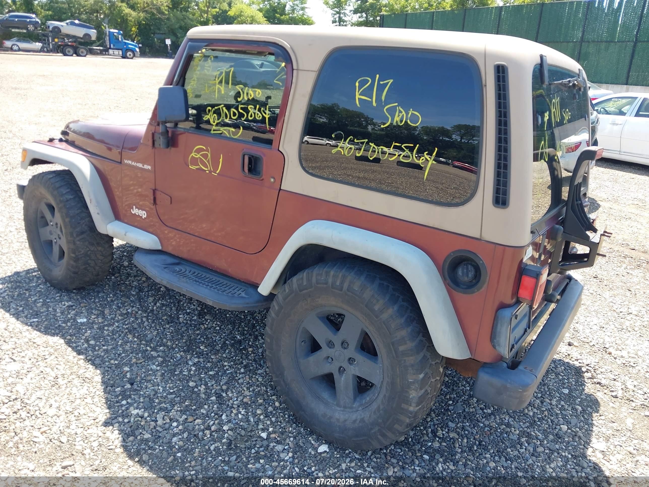 2002 Jeep Wrangler Se Red vin: 1J4FA29P22P739491