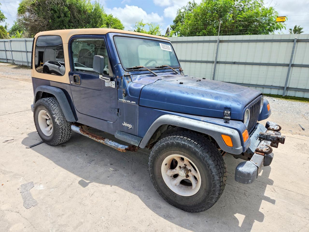 2000 Jeep Wrangler / Tj Se Blue vin: 1J4FA29P2YP771267
