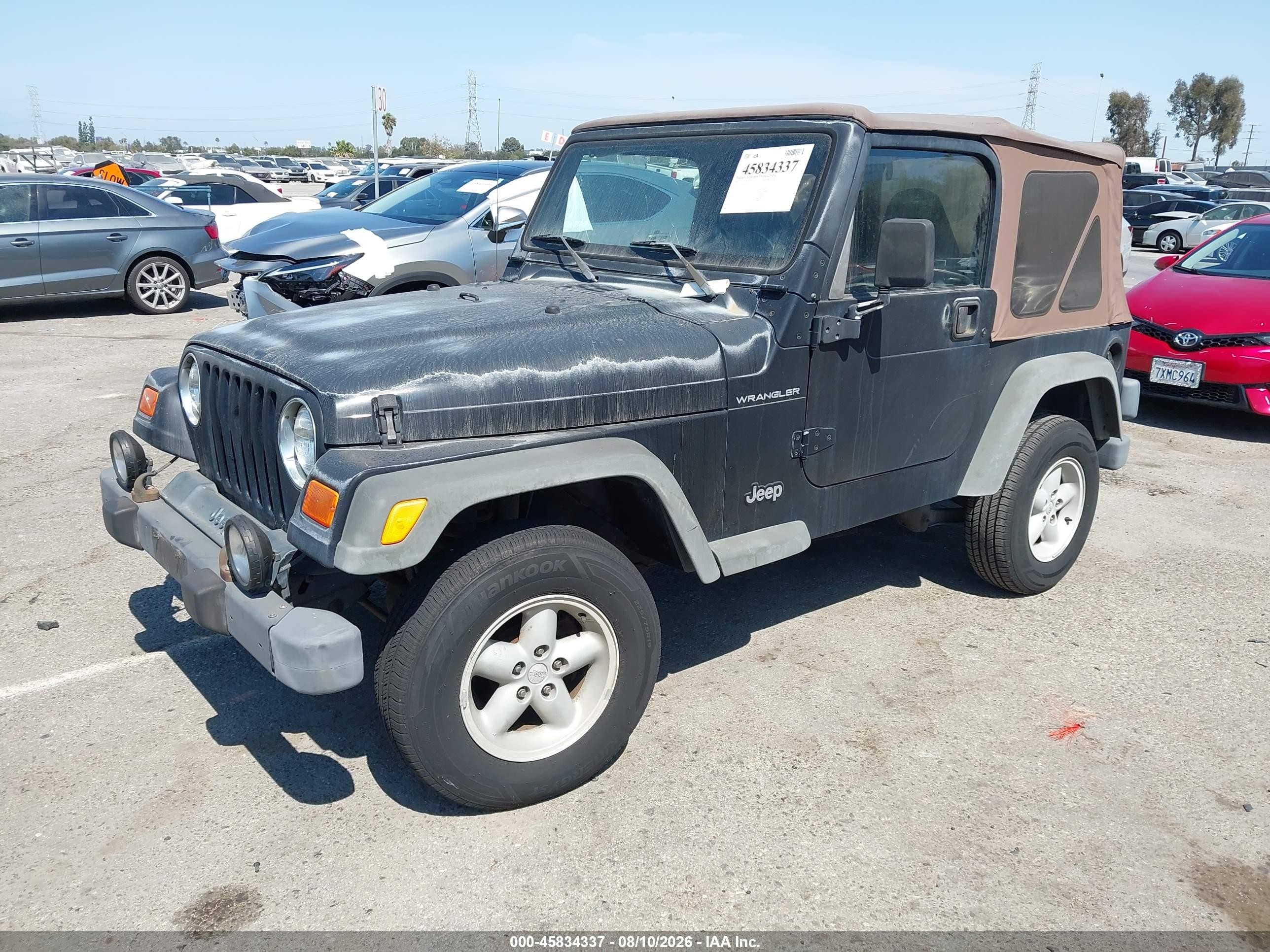 2001 Jeep Wrangler Se Black vin: 1J4FA29P41P326745