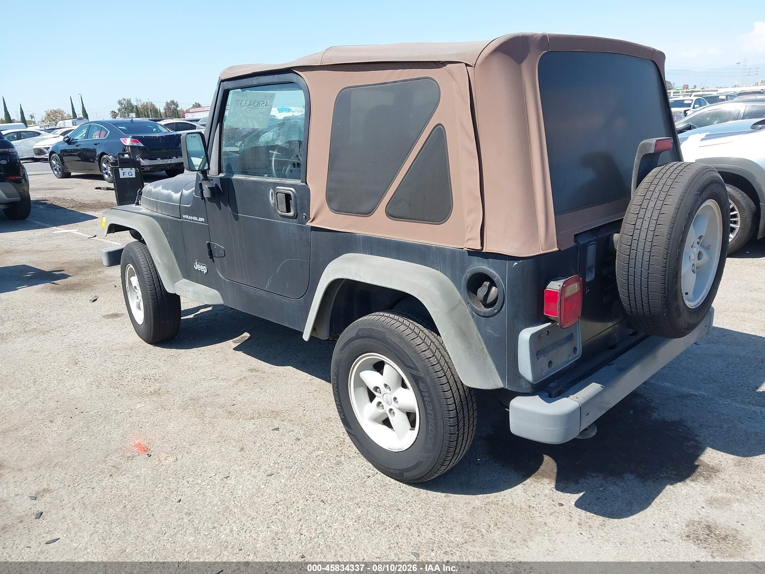 2001 Jeep Wrangler Se Black vin: 1J4FA29P41P326745