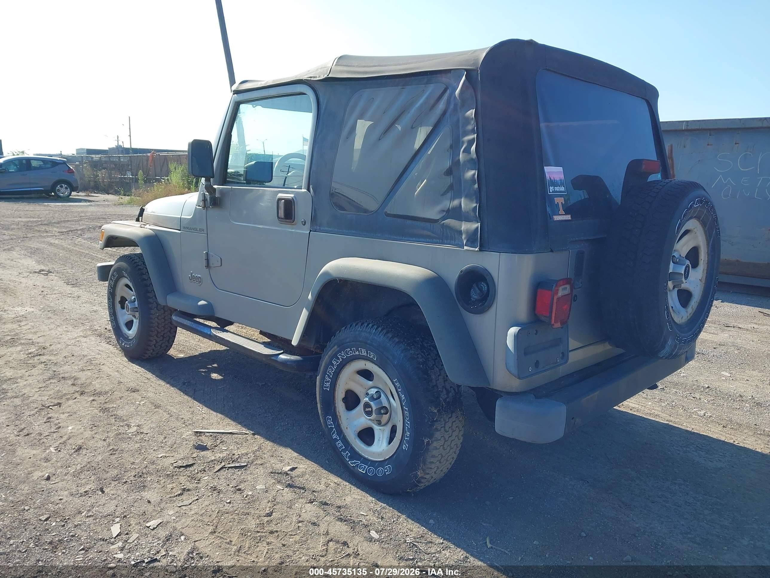 2000 Jeep Wrangler Se Серый vin: 1J4FA29P5YP750767