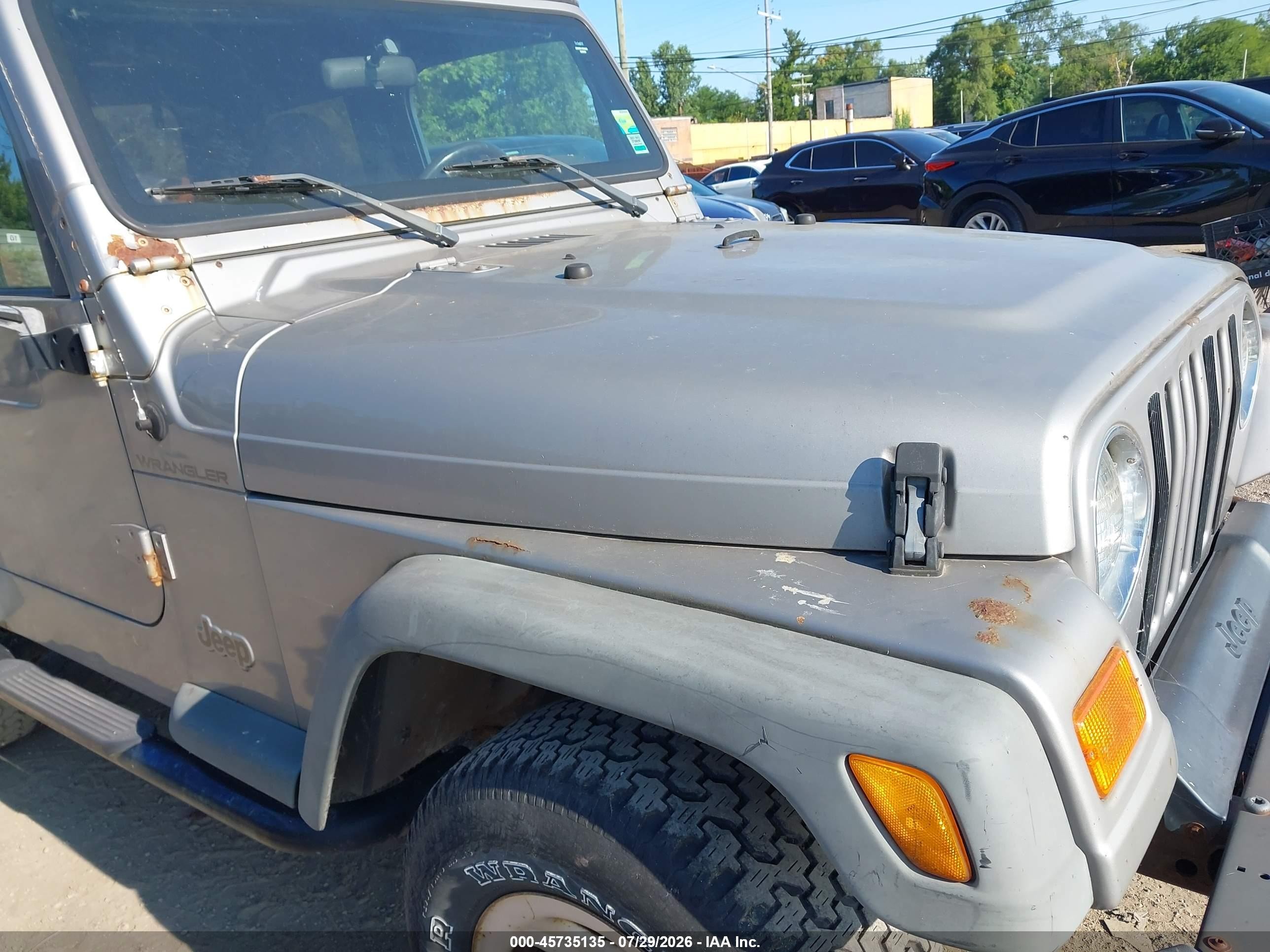 2000 Jeep Wrangler Se Серый vin: 1J4FA29P5YP750767