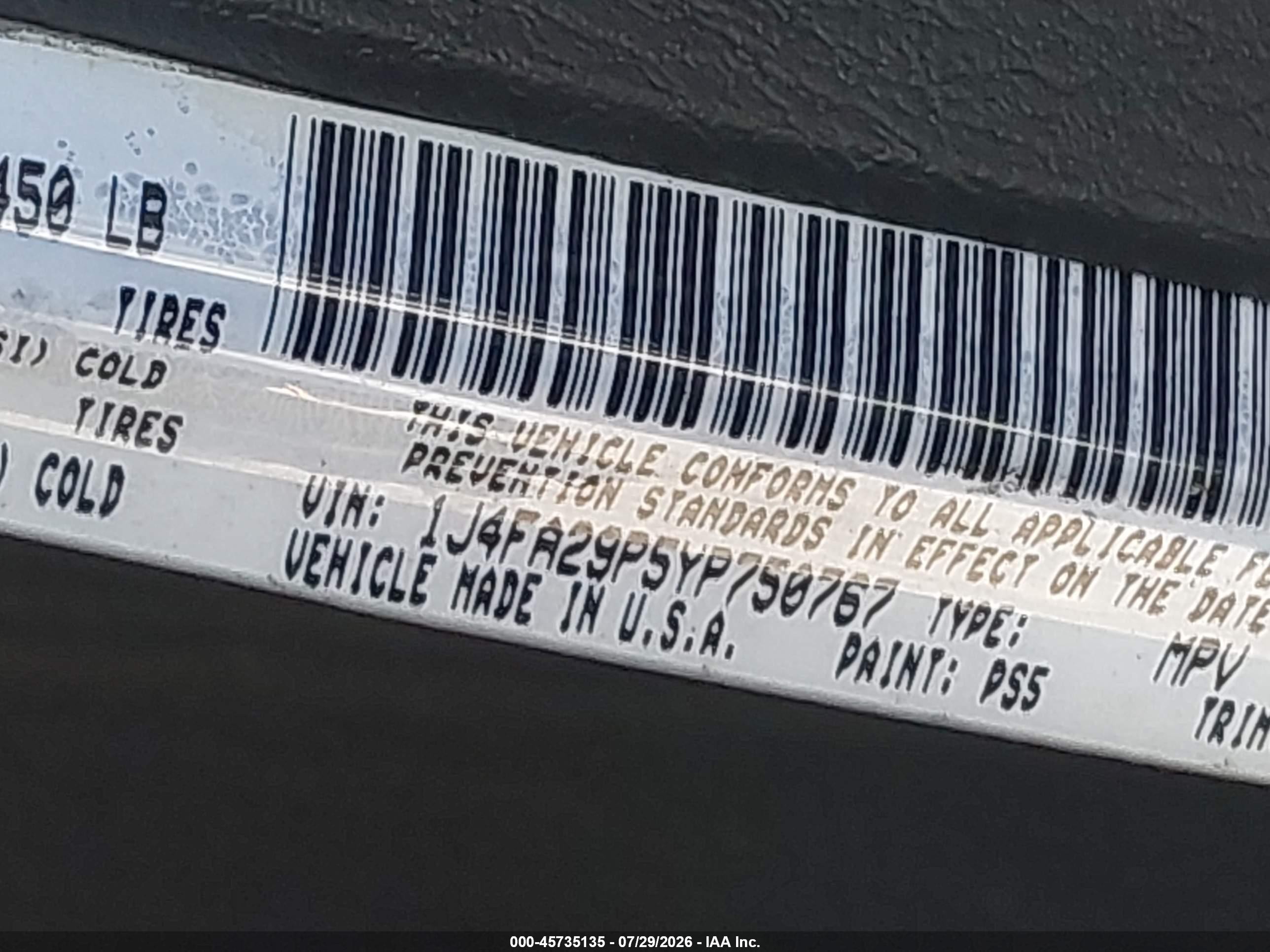 2000 Jeep Wrangler Se Серый vin: 1J4FA29P5YP750767