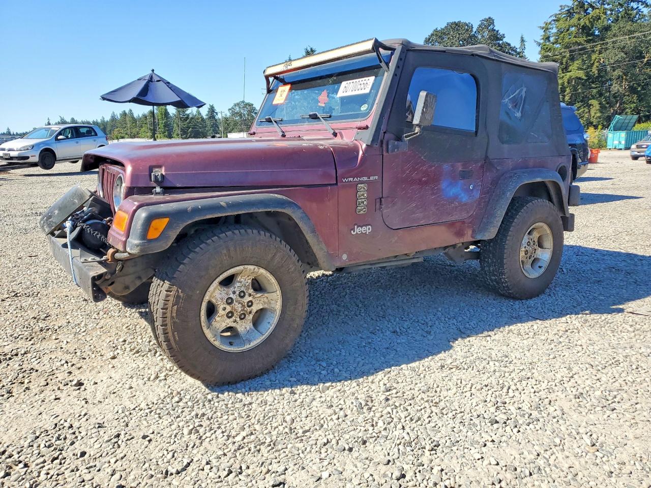 2001 Jeep Wrangler / Tj Se Burgundy vin: 1J4FA29P61P311261