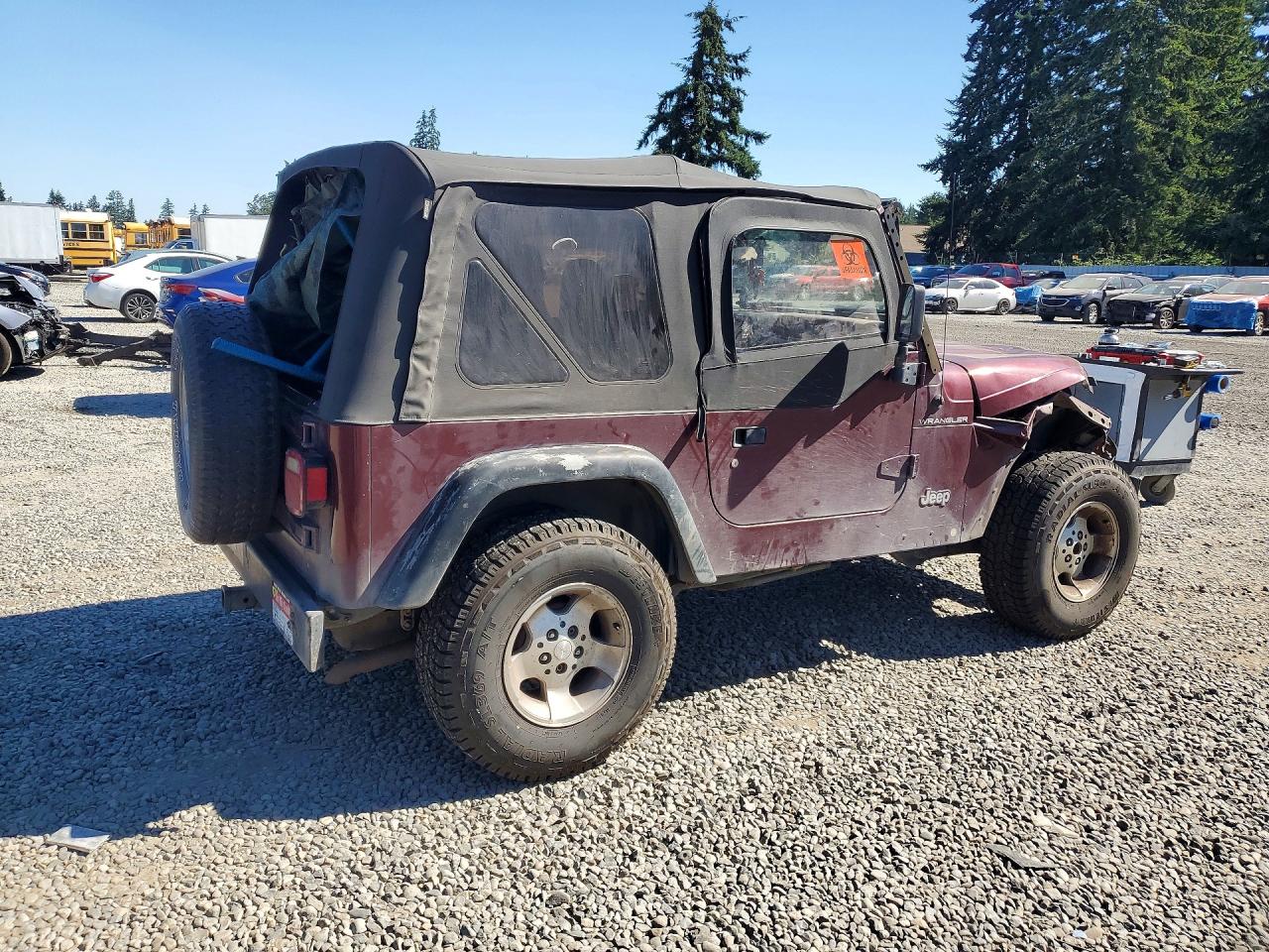 2001 Jeep Wrangler / Tj Se Burgundy vin: 1J4FA29P61P311261