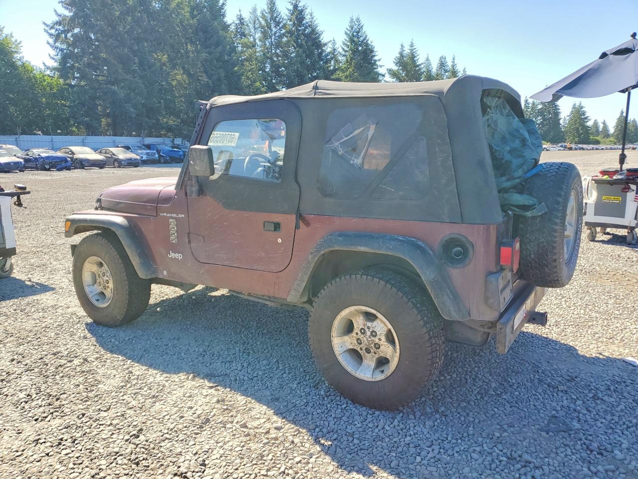 2001 Jeep Wrangler / Tj Se Burgundy vin: 1J4FA29P61P311261