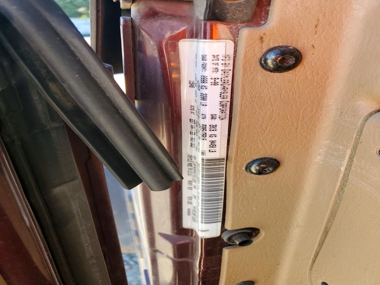 2001 Jeep Wrangler / Tj Se Burgundy vin: 1J4FA29P61P311261