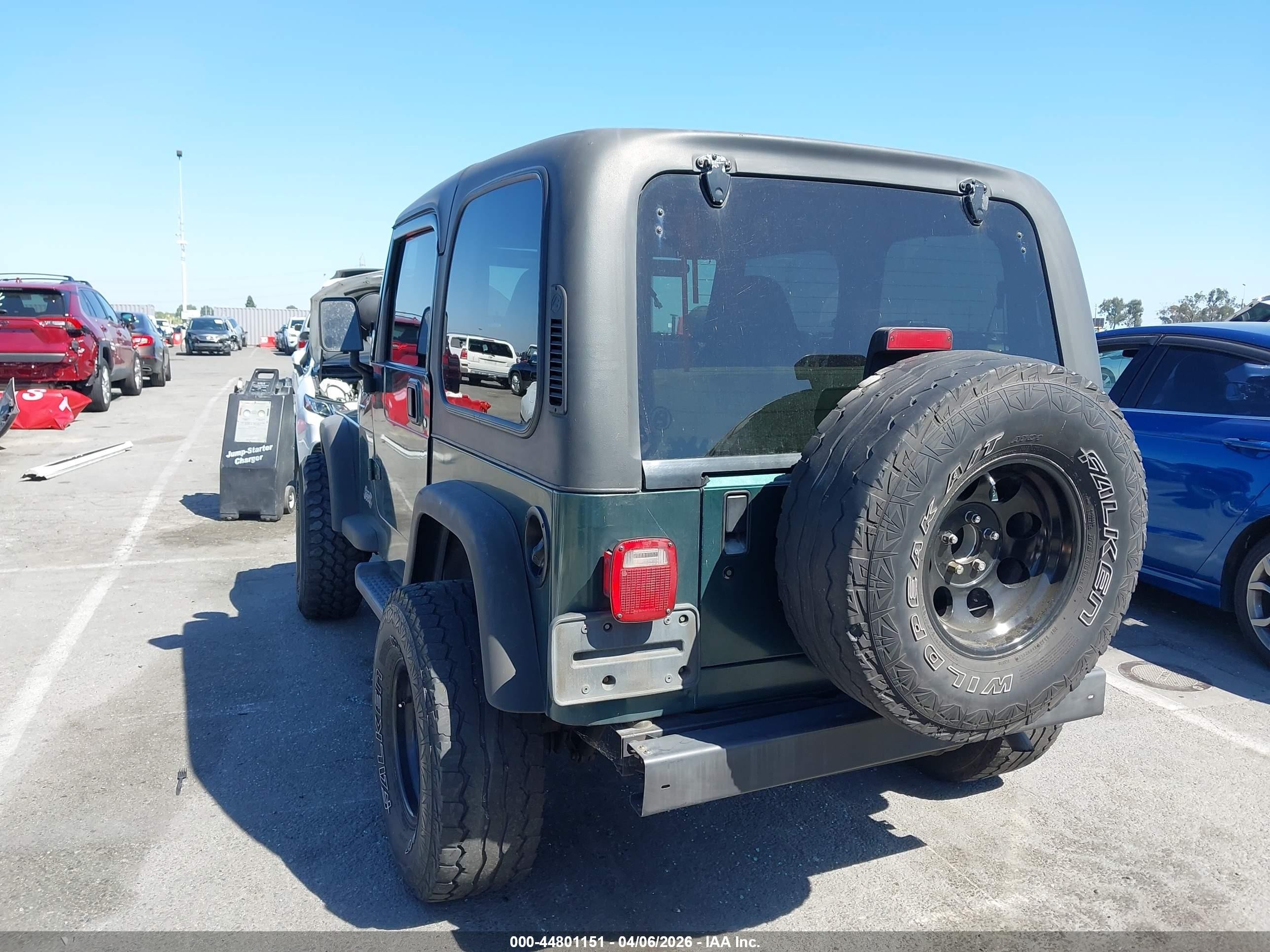 2001 Jeep Wrangler Se Green vin: 1J4FA29P61P335642