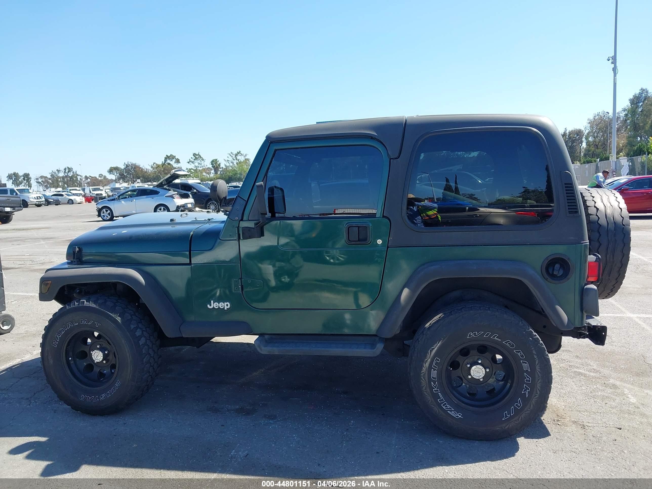 2001 Jeep Wrangler Se Green vin: 1J4FA29P61P335642