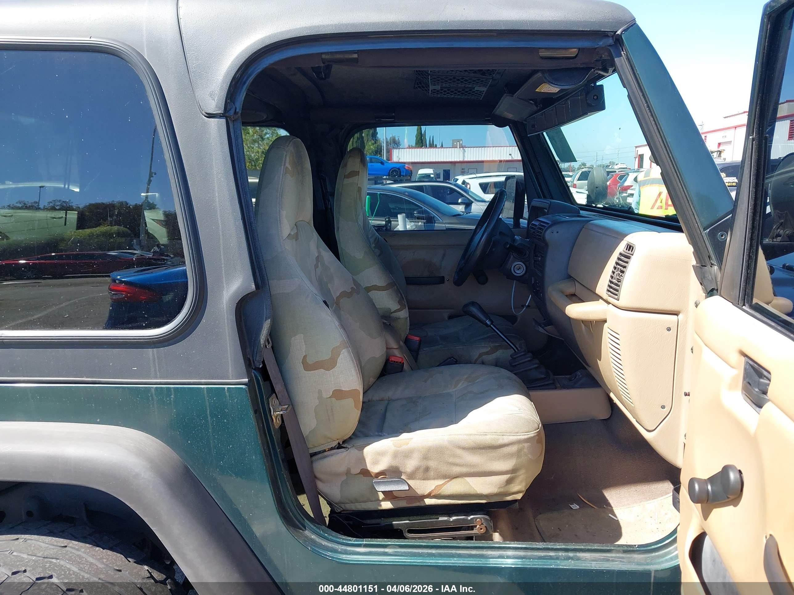 2001 Jeep Wrangler Se Green vin: 1J4FA29P61P335642