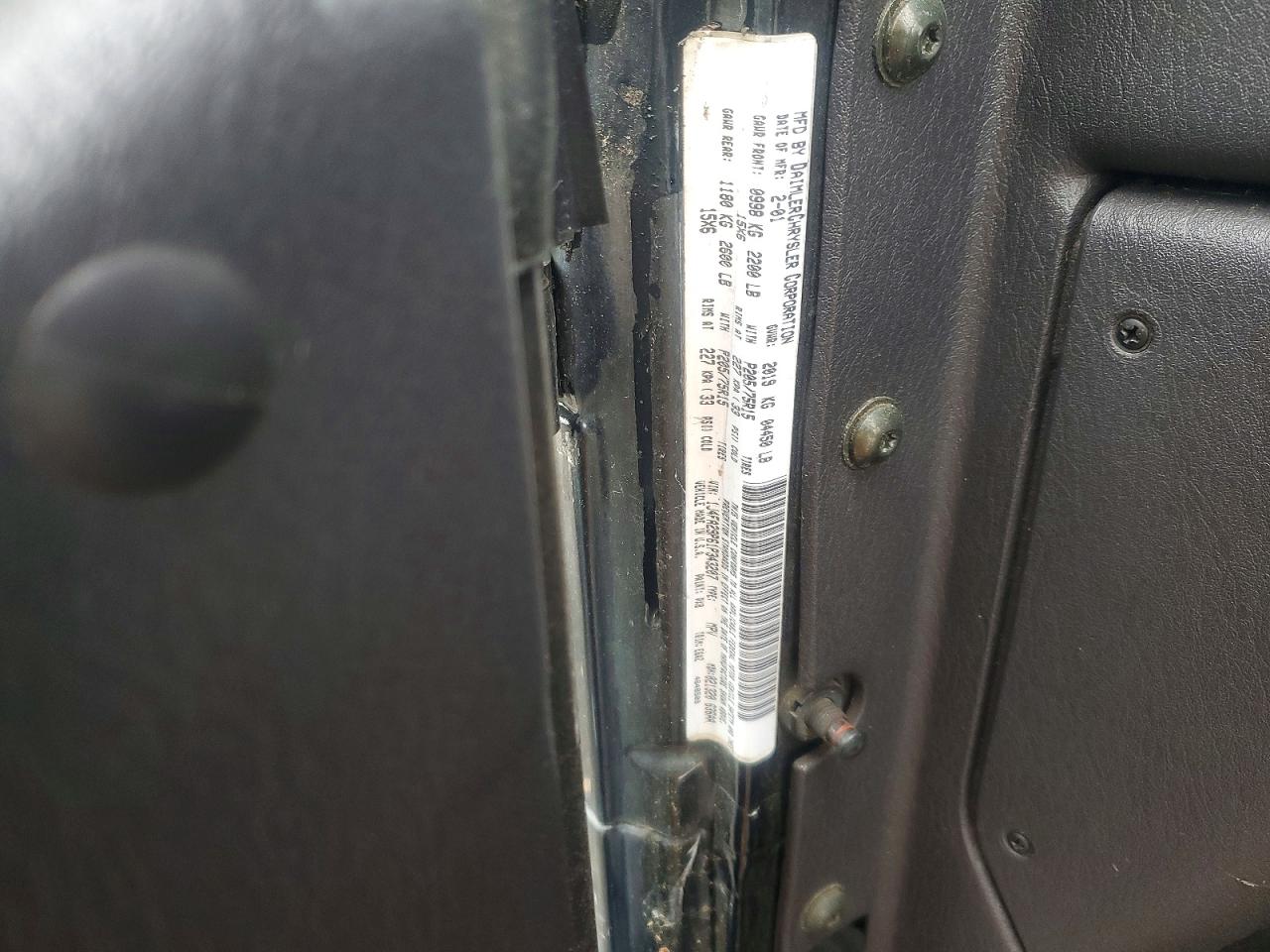 2001 Jeep Wrangler / Tj Se Black vin: 1J4FA29P61P343207