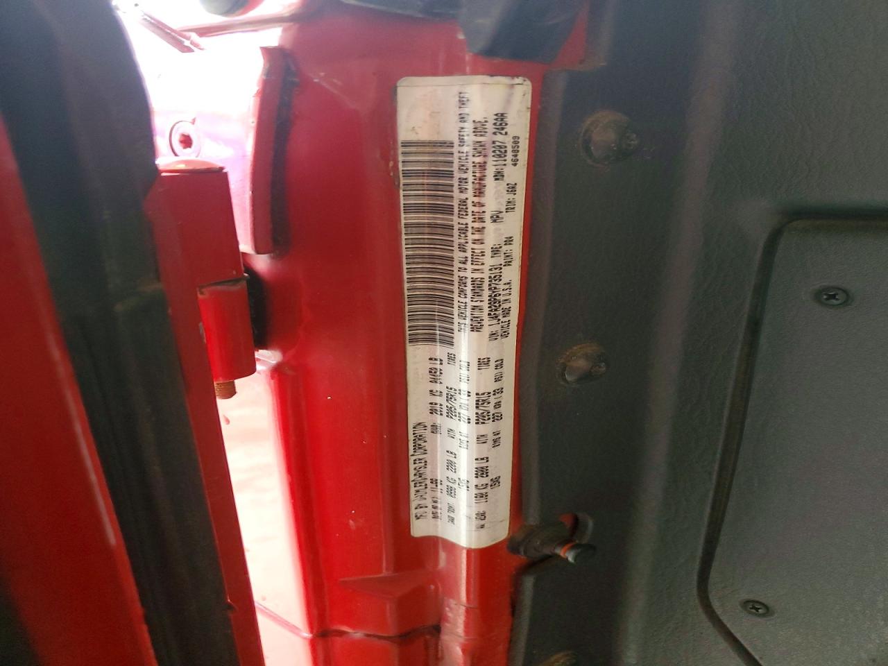 2000 Jeep Wrangler / Tj Se Red vin: 1J4FA29P6YP735131