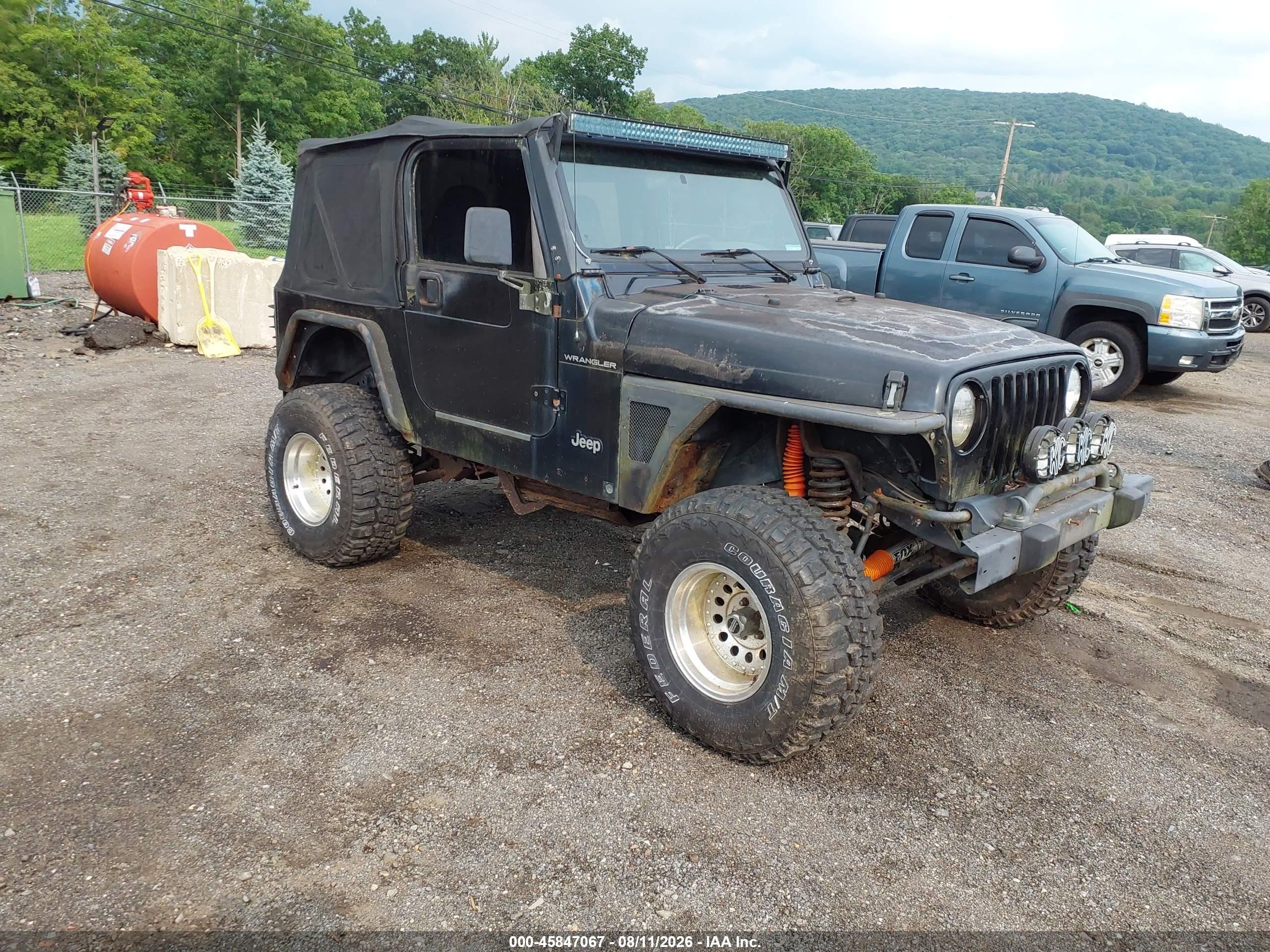 2000 Jeep Wrangler Se Black vin: 1J4FA29P7YP774519