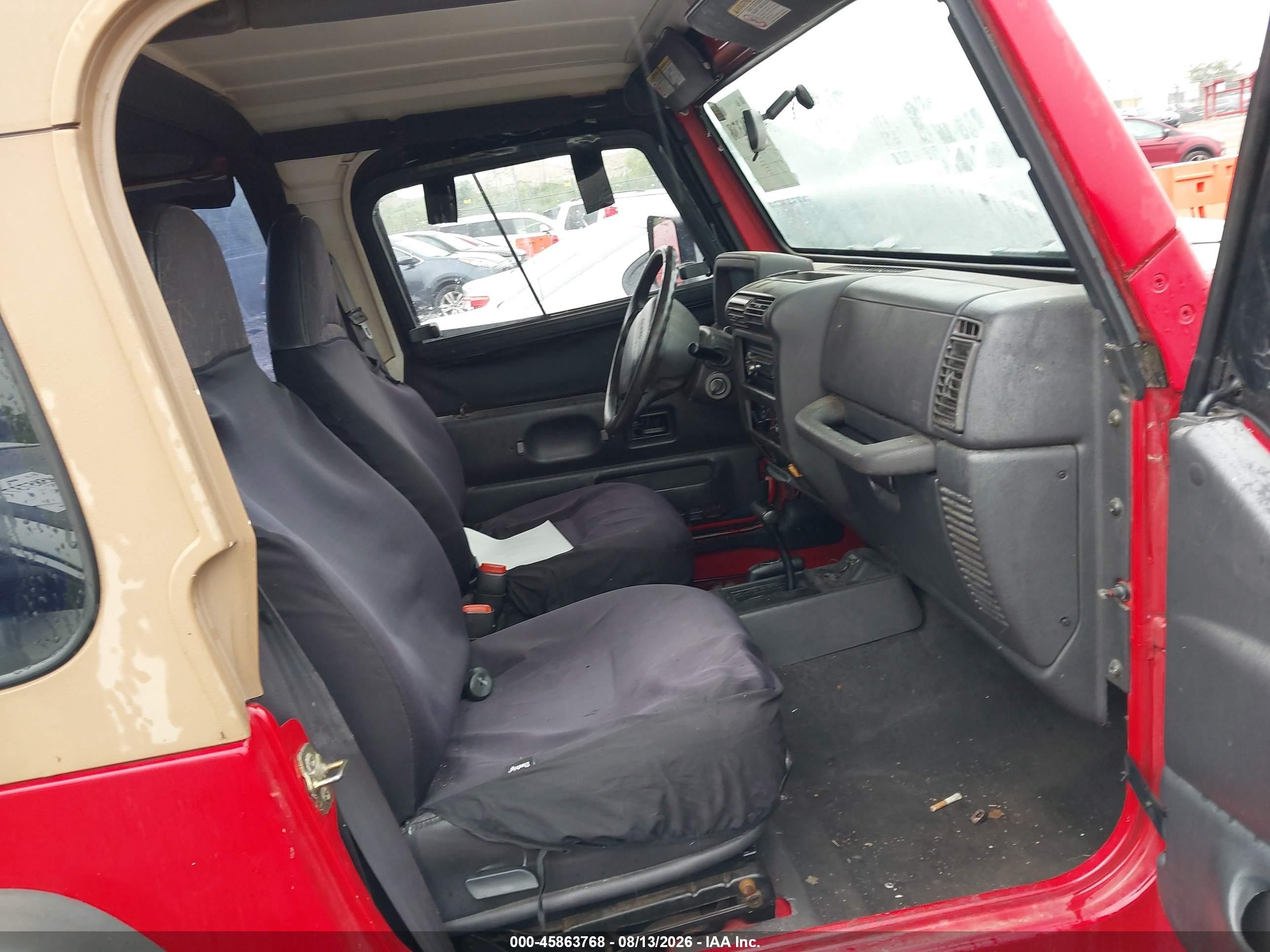 2001 Jeep Wrangler Se Красный vin: 1J4FA29P81P332774