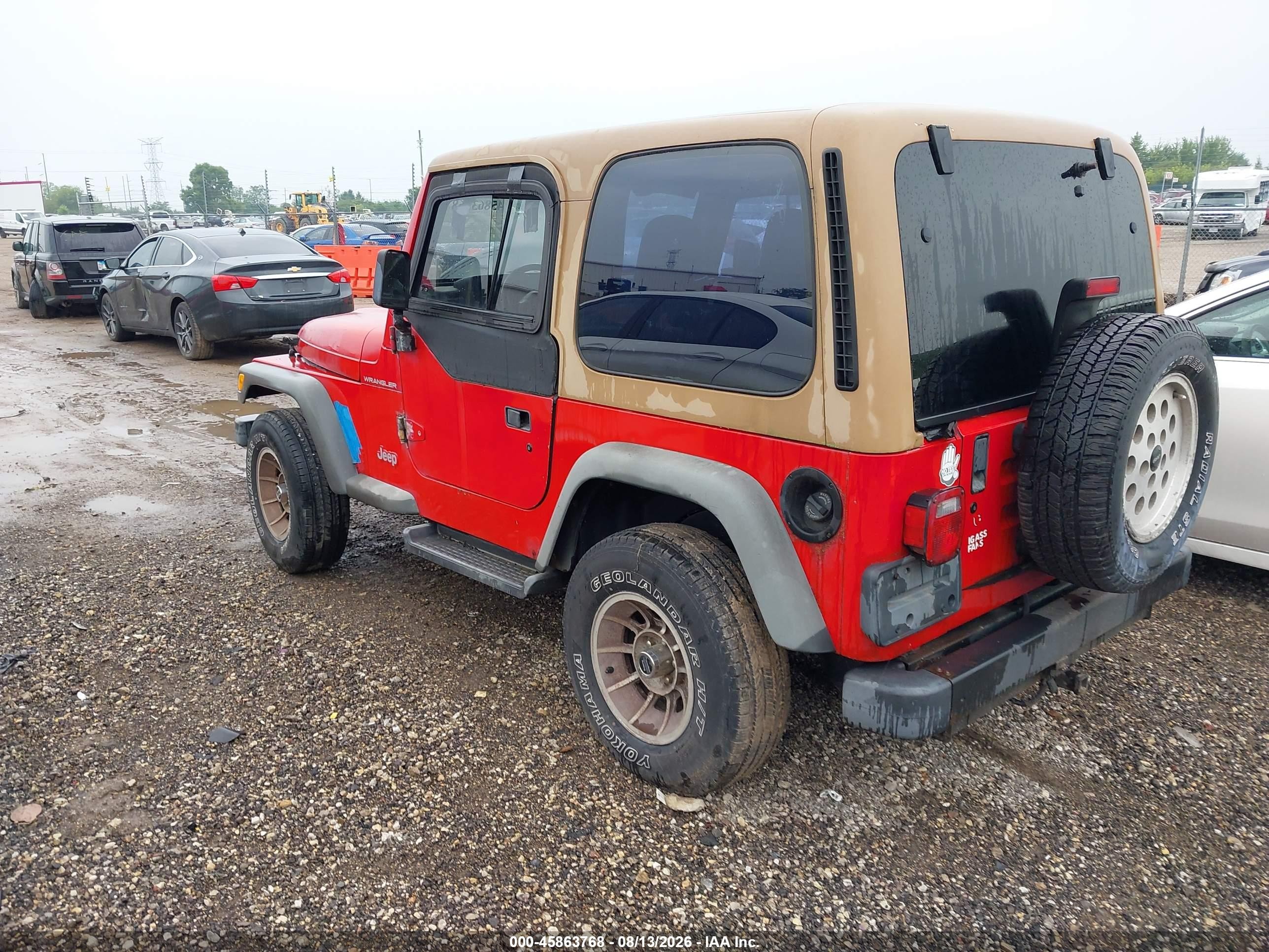 2001 Jeep Wrangler Se Красный vin: 1J4FA29P81P332774