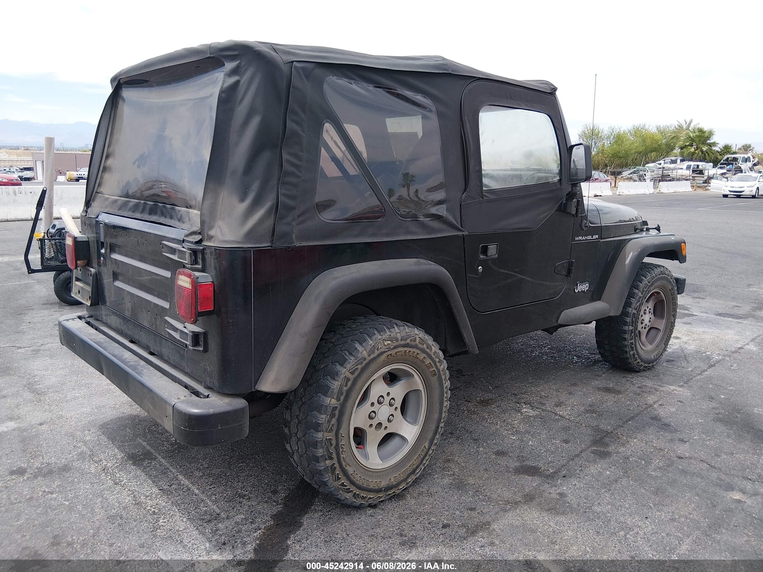 2001 Jeep Wrangler Se Black vin: 1J4FA29P81P350885