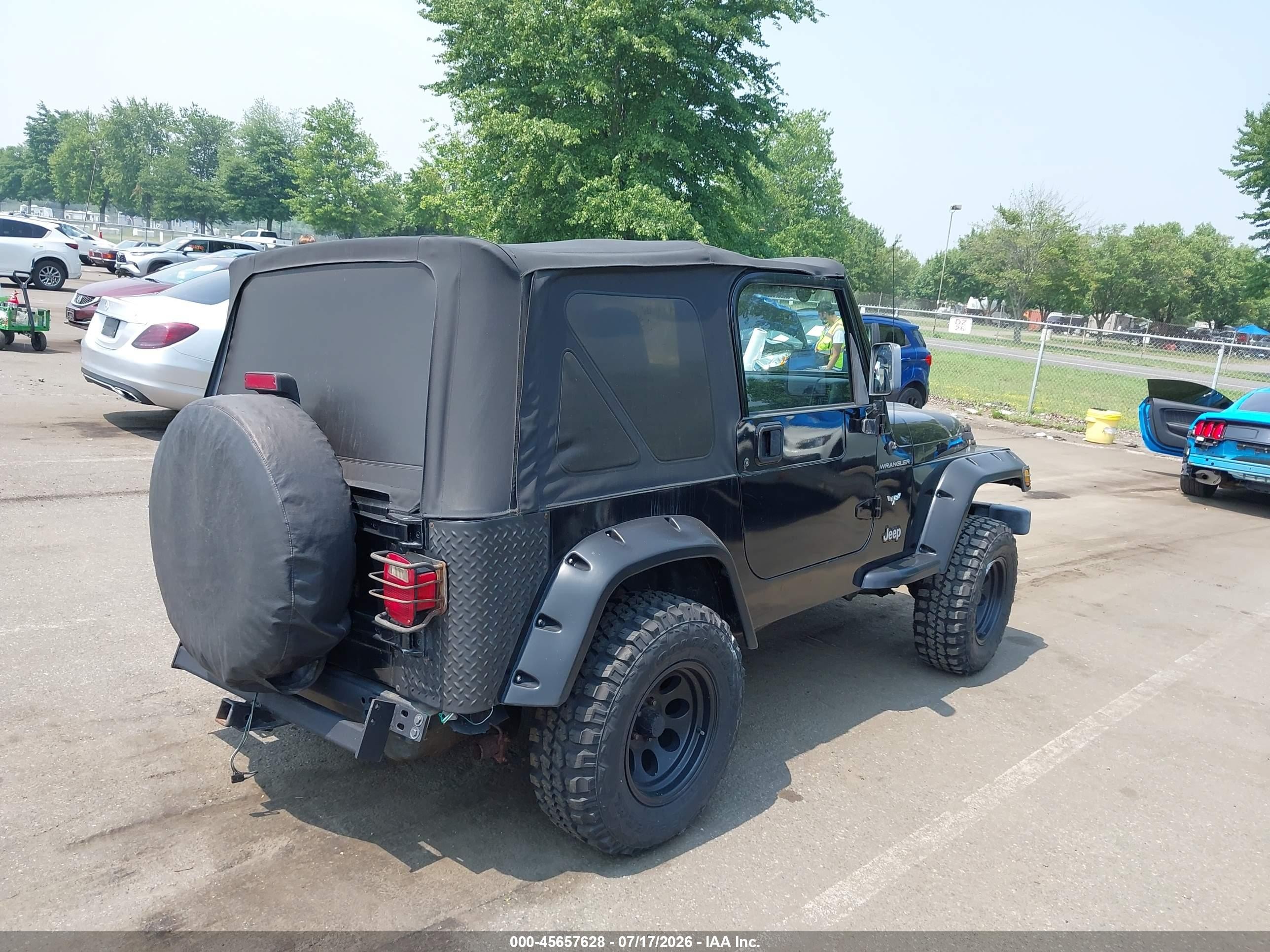 2000 Jeep Wrangler Se Black vin: 1J4FA29P8YP710246
