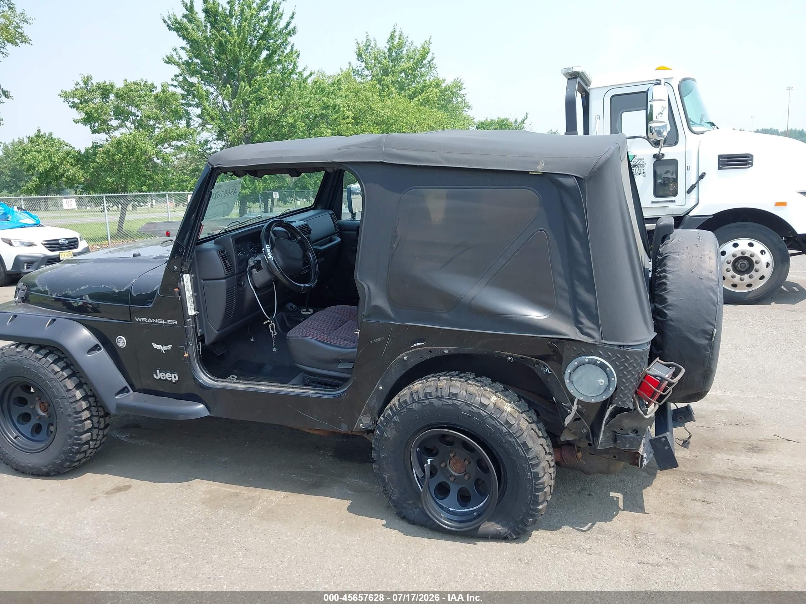 2000 Jeep Wrangler Se Black vin: 1J4FA29P8YP710246