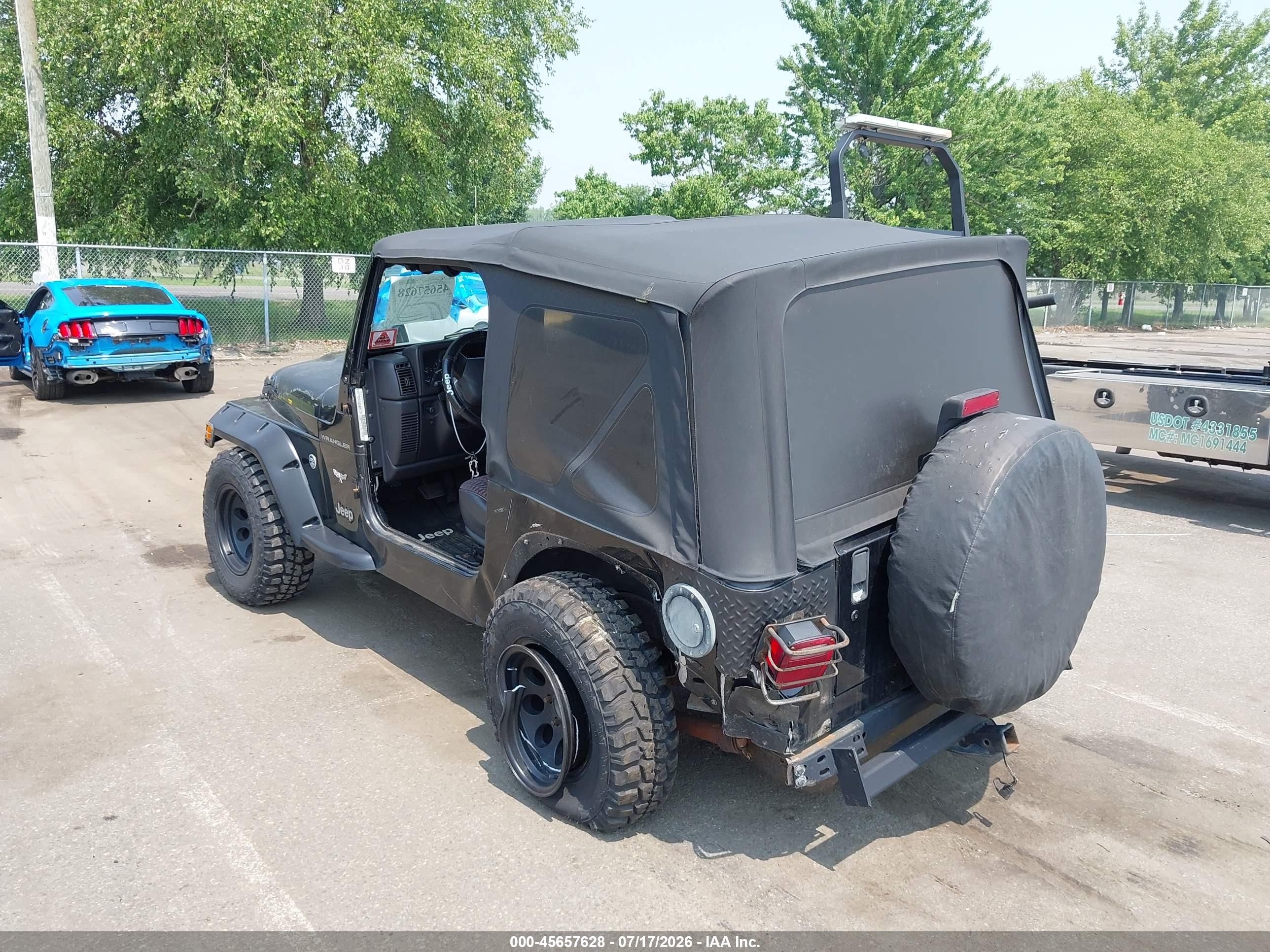 2000 Jeep Wrangler Se Black vin: 1J4FA29P8YP710246