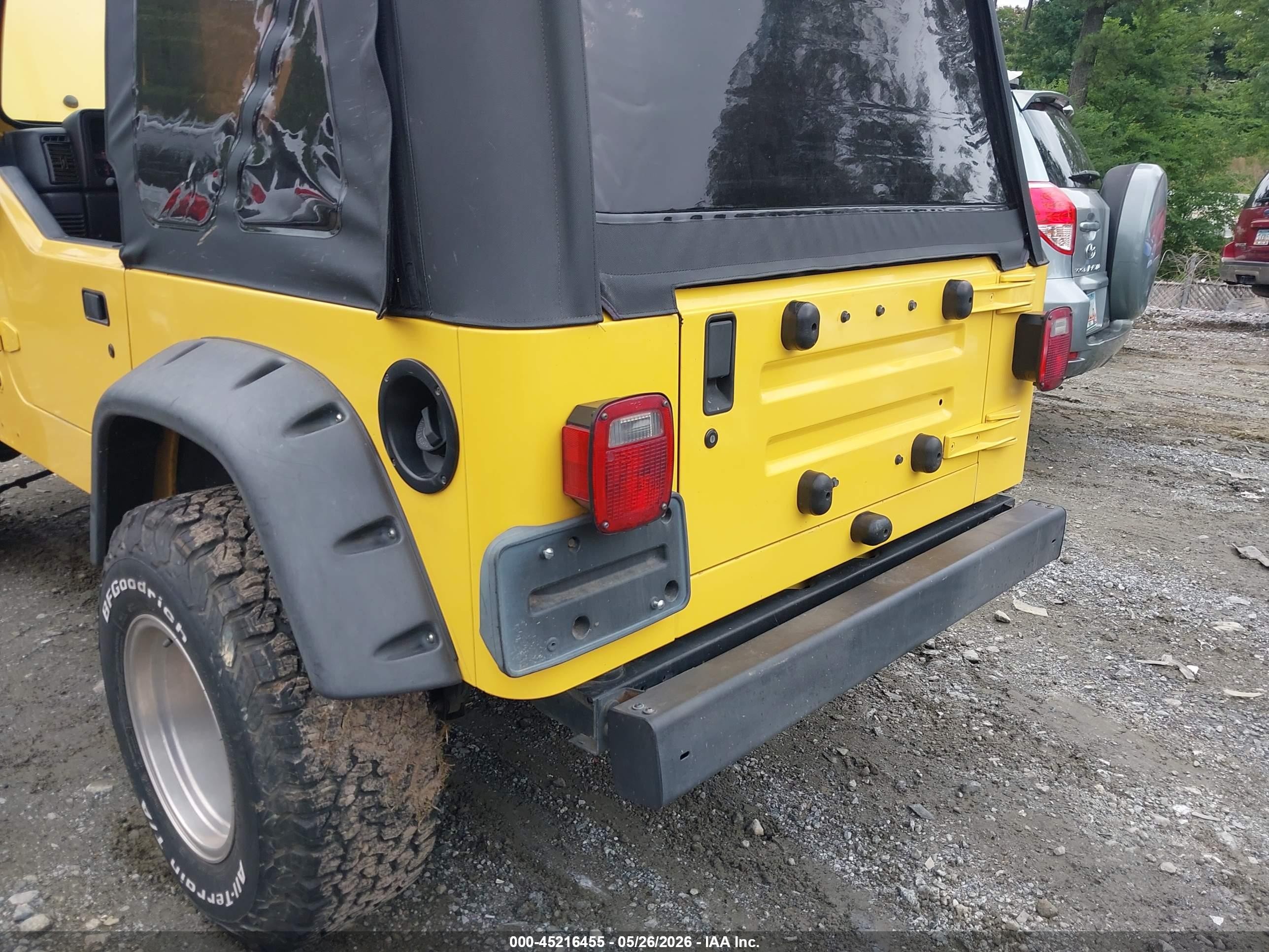 2001 Jeep Wrangler Se Yellow vin: 1J4FA29P91P366898