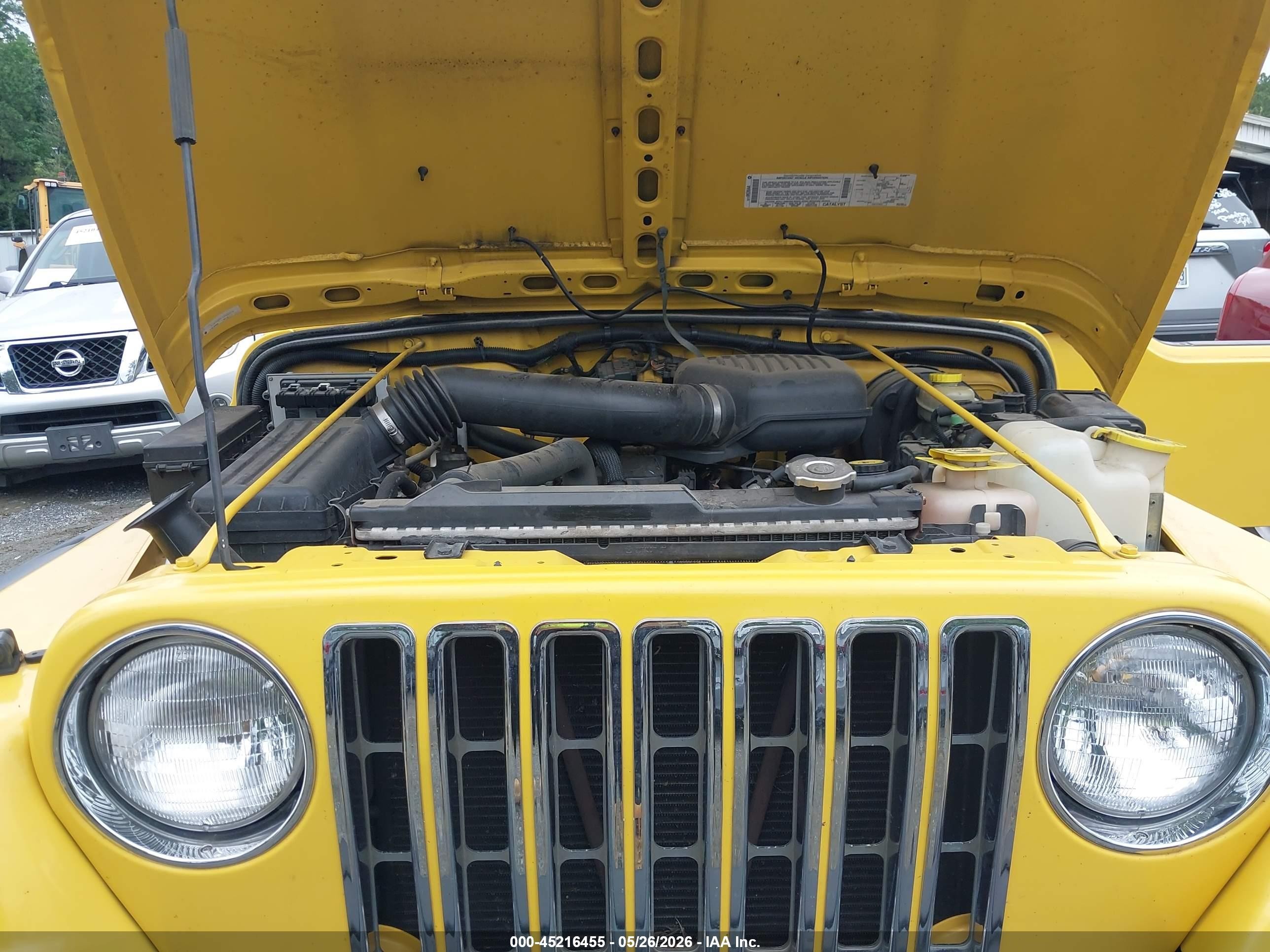 2001 Jeep Wrangler Se Yellow vin: 1J4FA29P91P366898