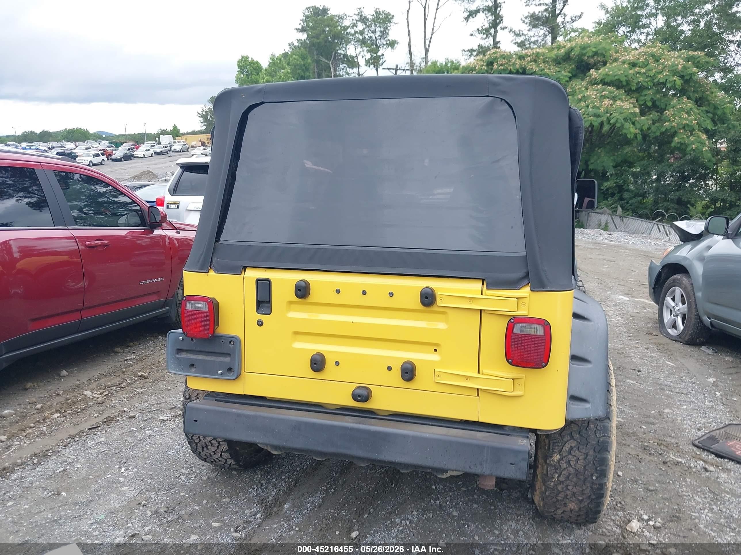 2001 Jeep Wrangler Se Yellow vin: 1J4FA29P91P366898