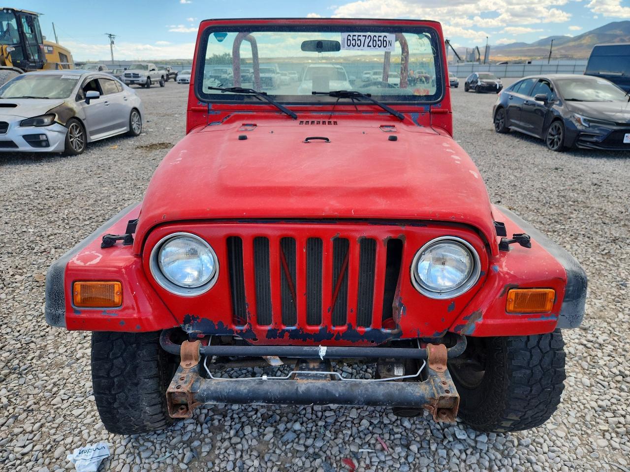 2001 Jeep Wrangler / Tj Se Red vin: 1J4FA29PX1P360608
