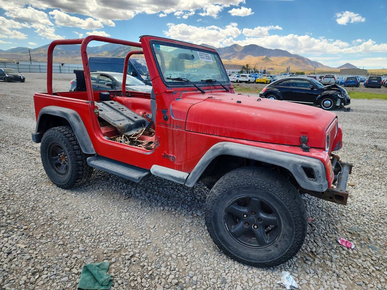 2001 Jeep Wrangler / Tj Se Red vin: 1J4FA29PX1P360608