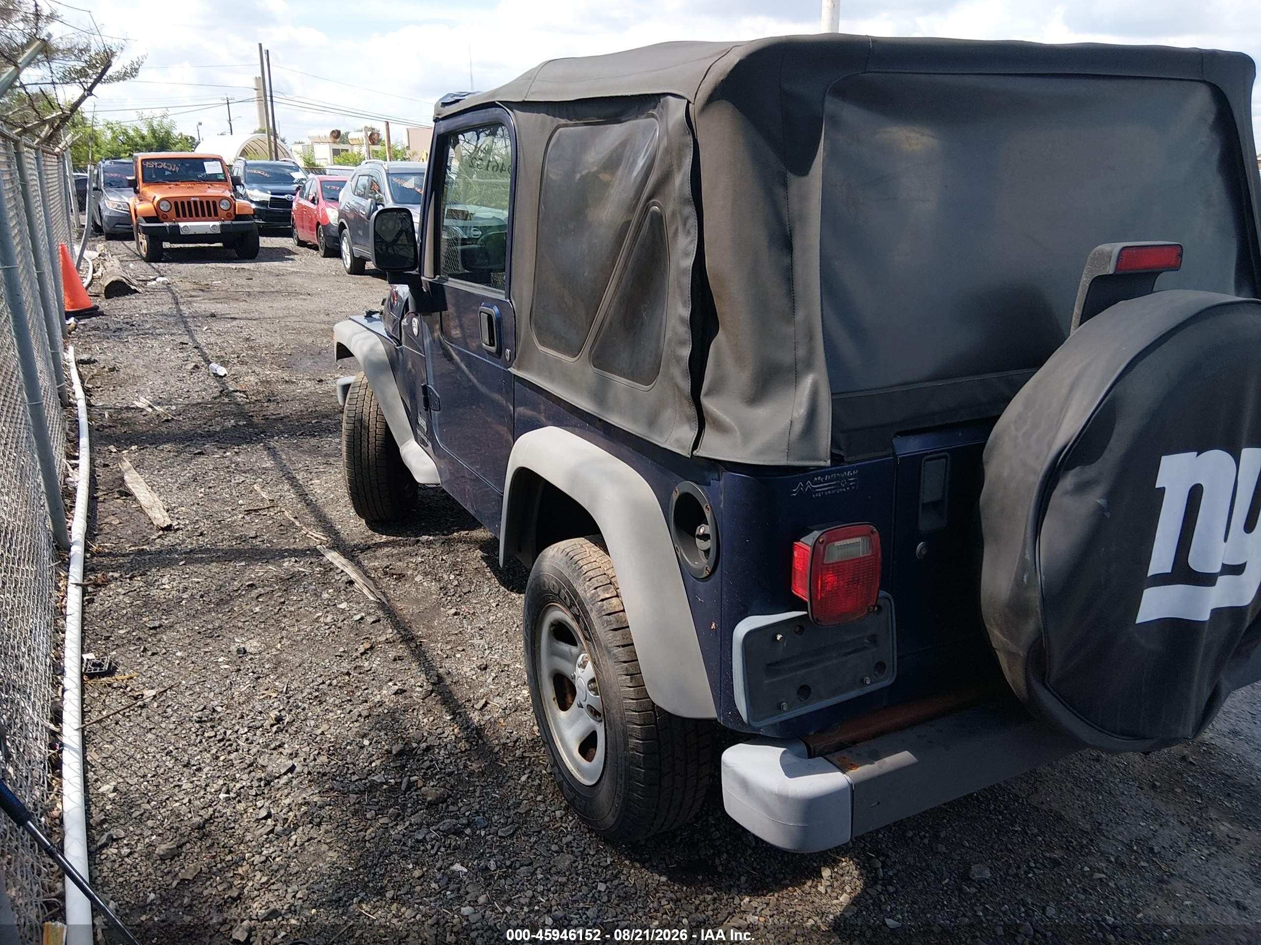 2005 Jeep Wrangler Se Синий vin: 1J4FA29S05P312268