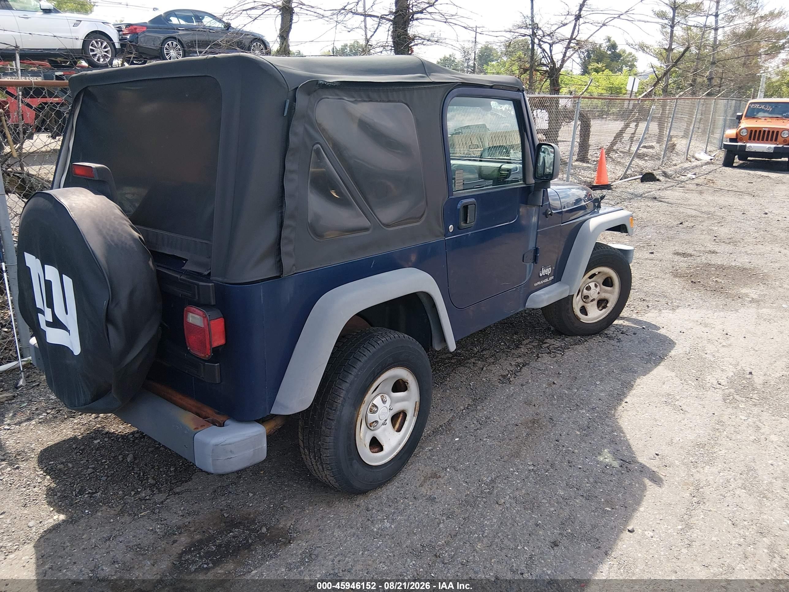 2005 Jeep Wrangler Se Синий vin: 1J4FA29S05P312268