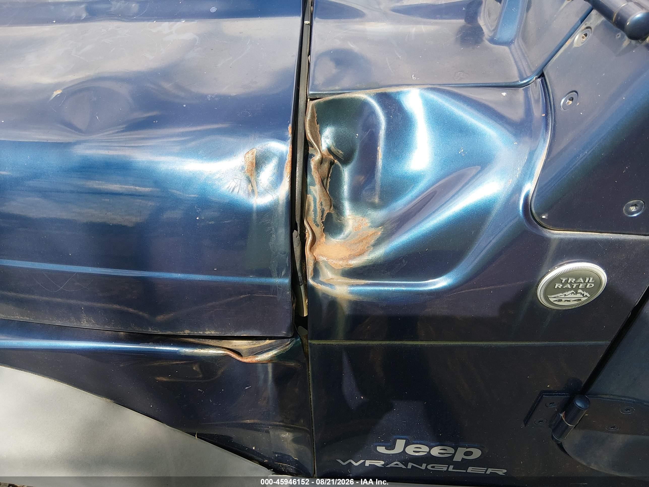 2005 Jeep Wrangler Se Синий vin: 1J4FA29S05P312268