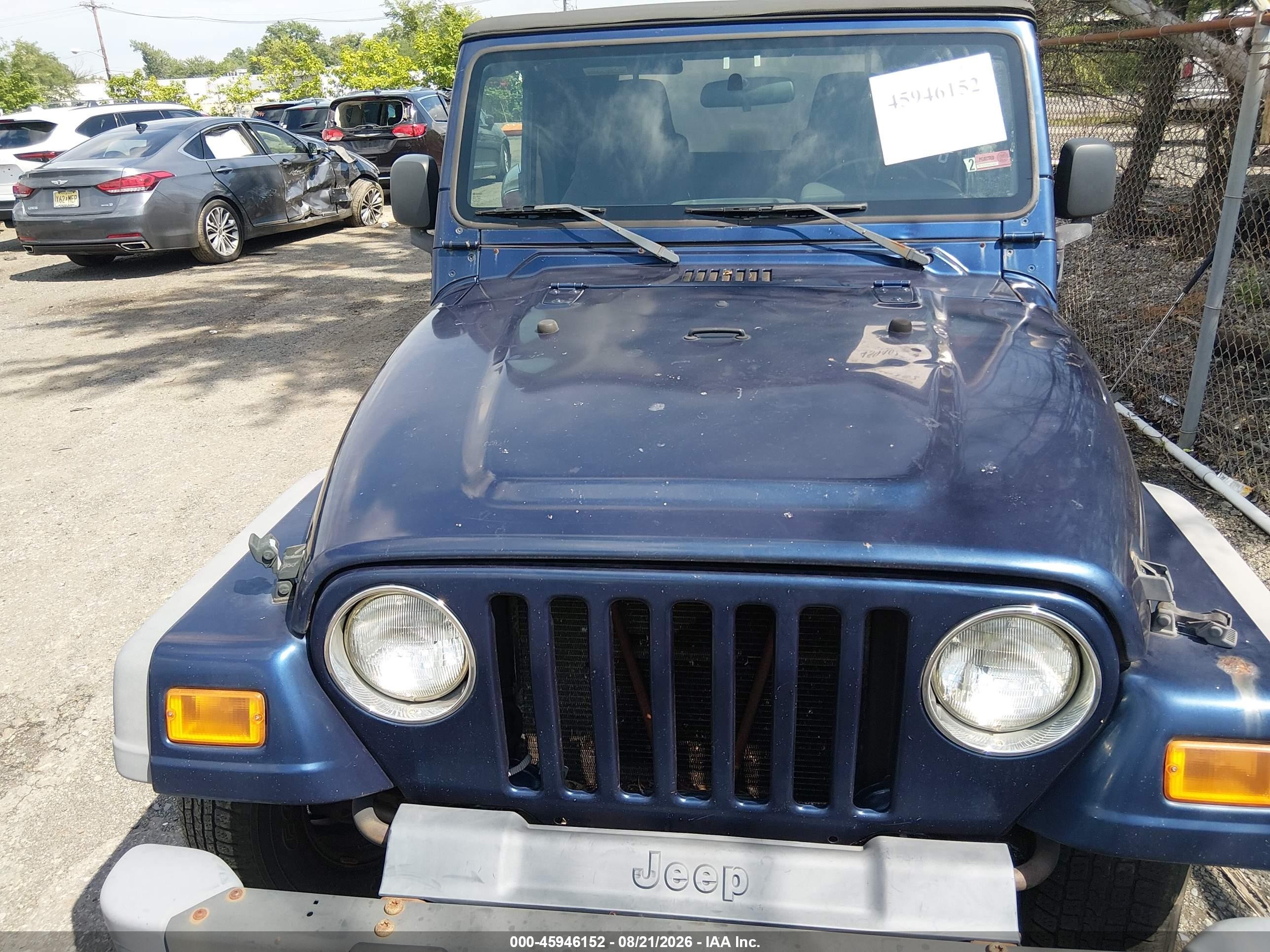 2005 Jeep Wrangler Se Синий vin: 1J4FA29S05P312268