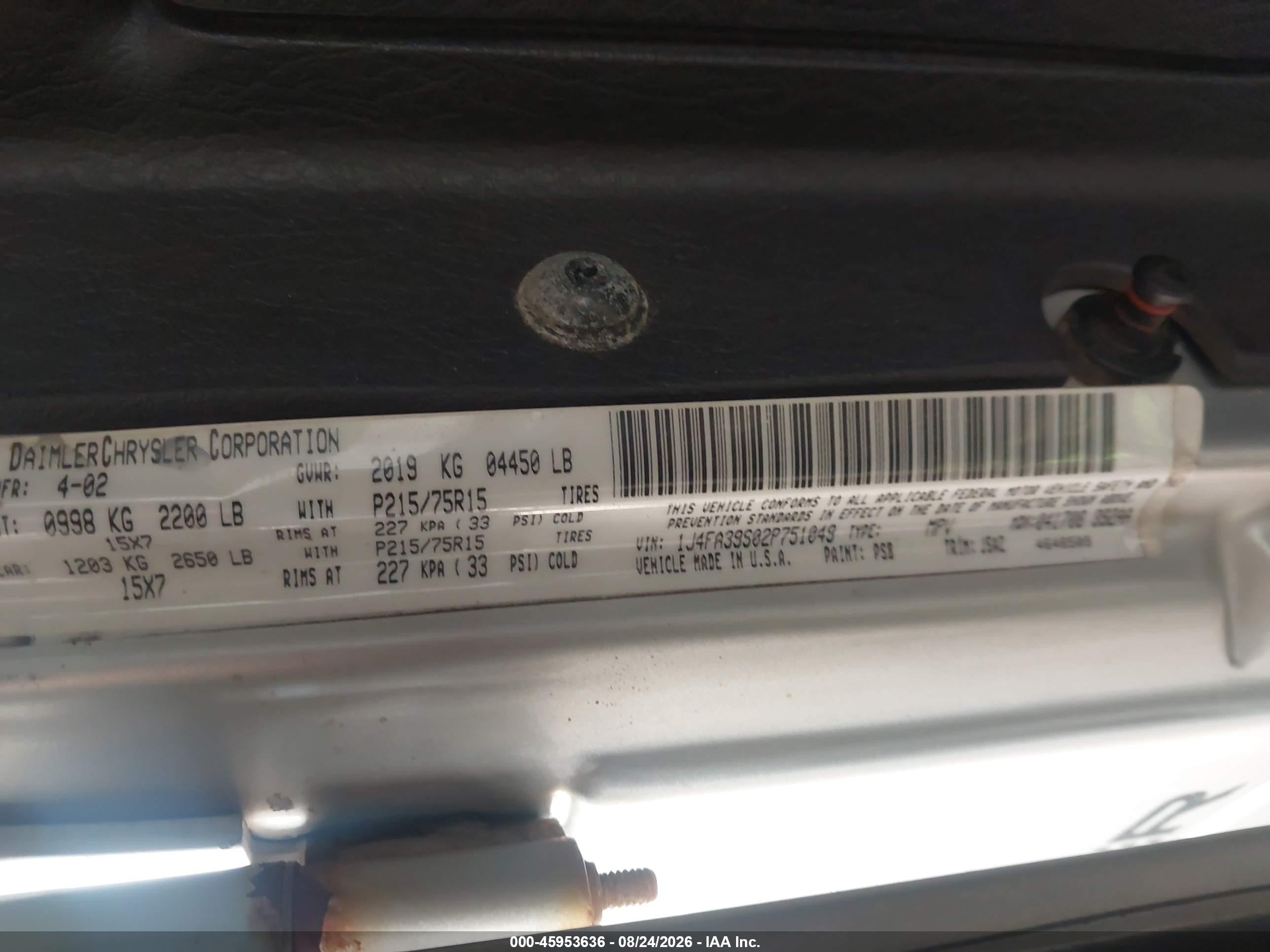 2002 Jeep Wrangler X Серебряный vin: 1J4FA39S02P751049