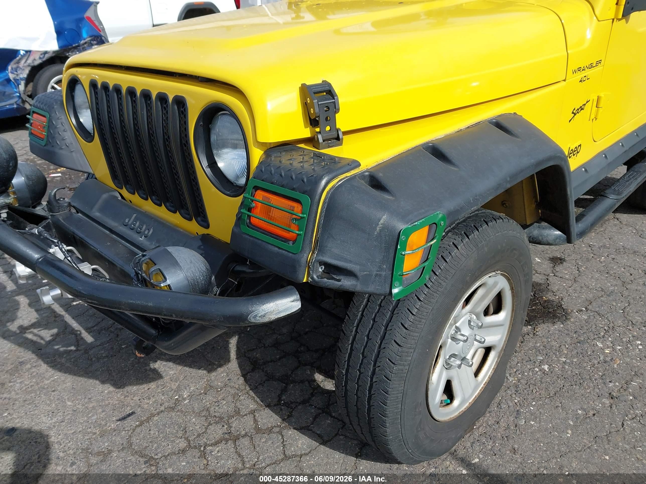 2002 Jeep Wrangler X Yellow vin: 1J4FA39S02P759457