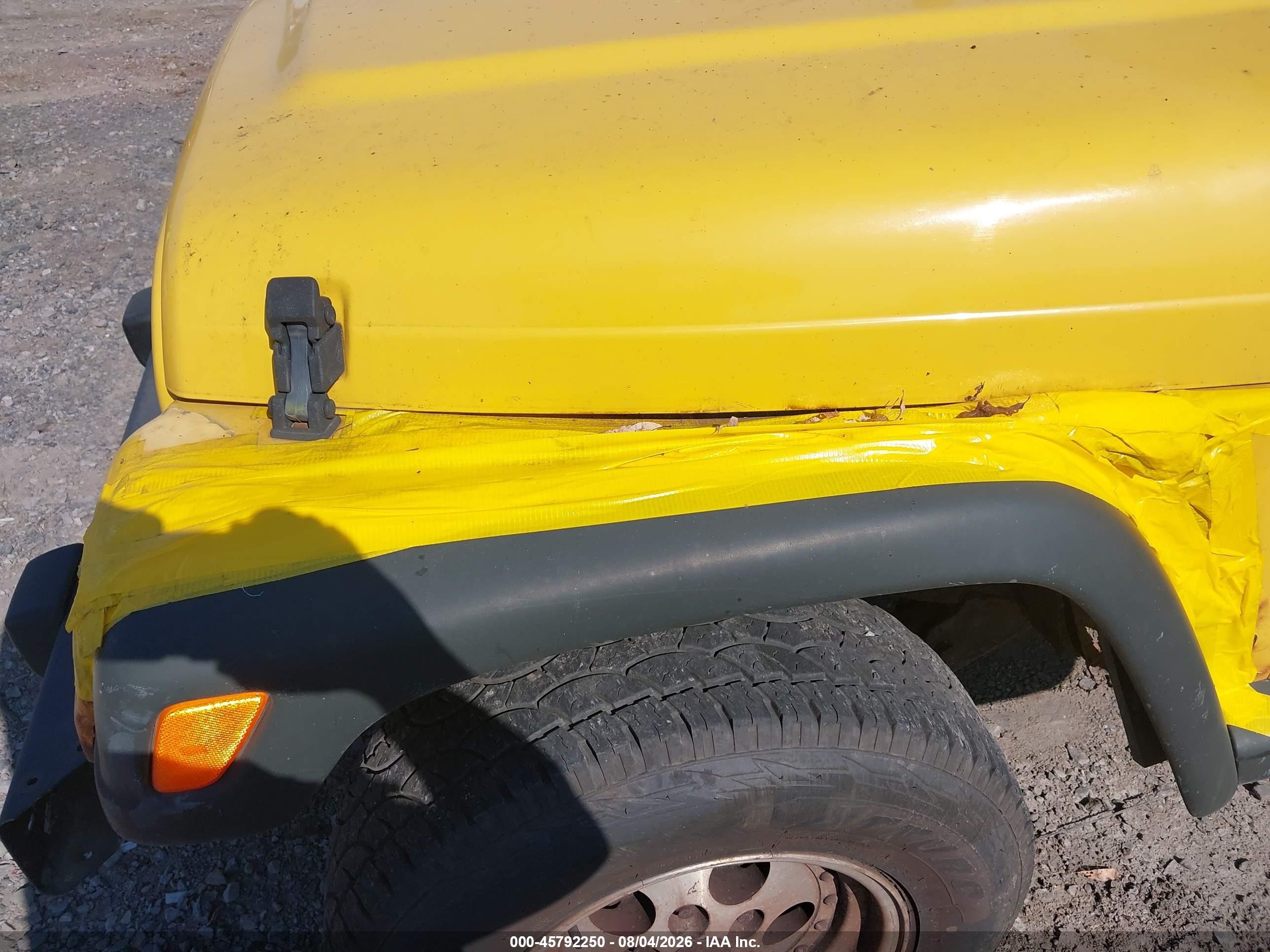 2004 Jeep Wrangler X Yellow vin: 1J4FA39S04P796849