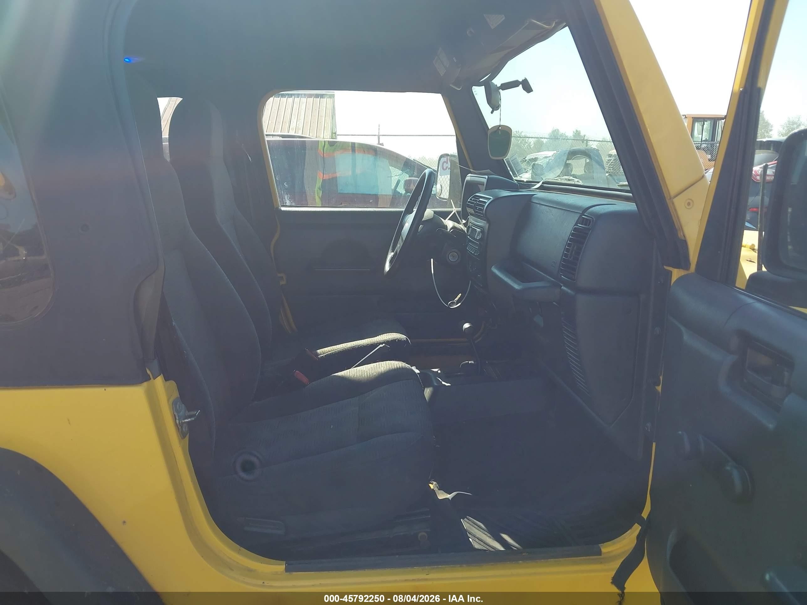 2004 Jeep Wrangler X Yellow vin: 1J4FA39S04P796849