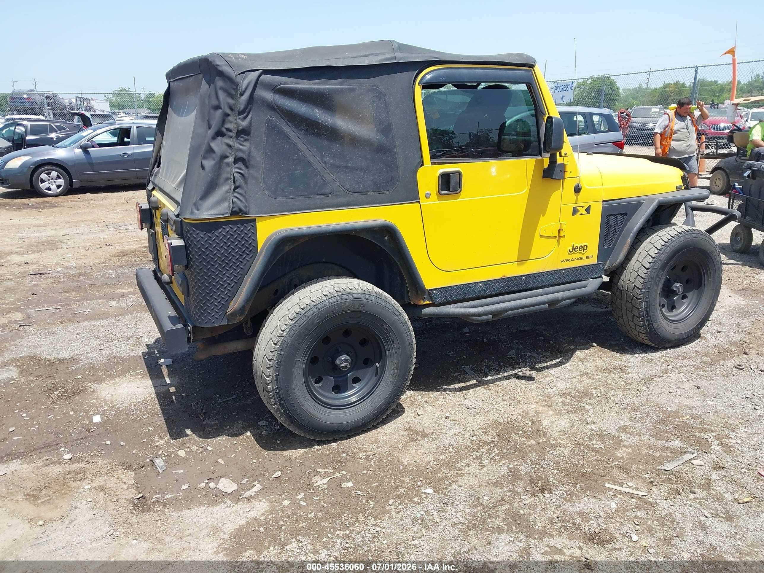 2006 Jeep Wrangler X Yellow vin: 1J4FA39S06P711530