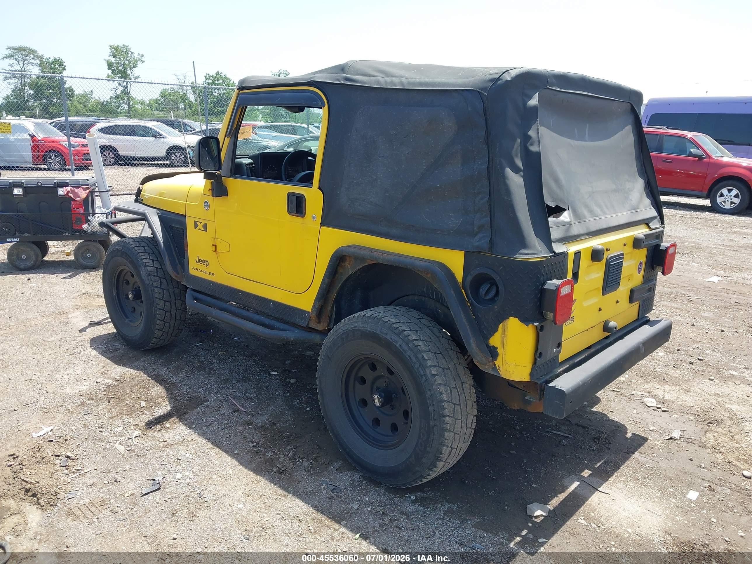 2006 Jeep Wrangler X Yellow vin: 1J4FA39S06P711530