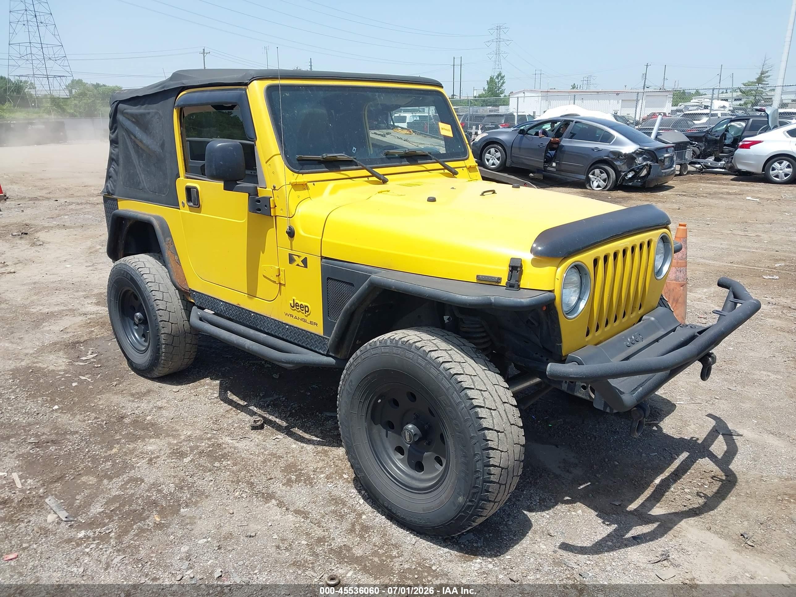 2006 Jeep Wrangler X Yellow vin: 1J4FA39S06P711530