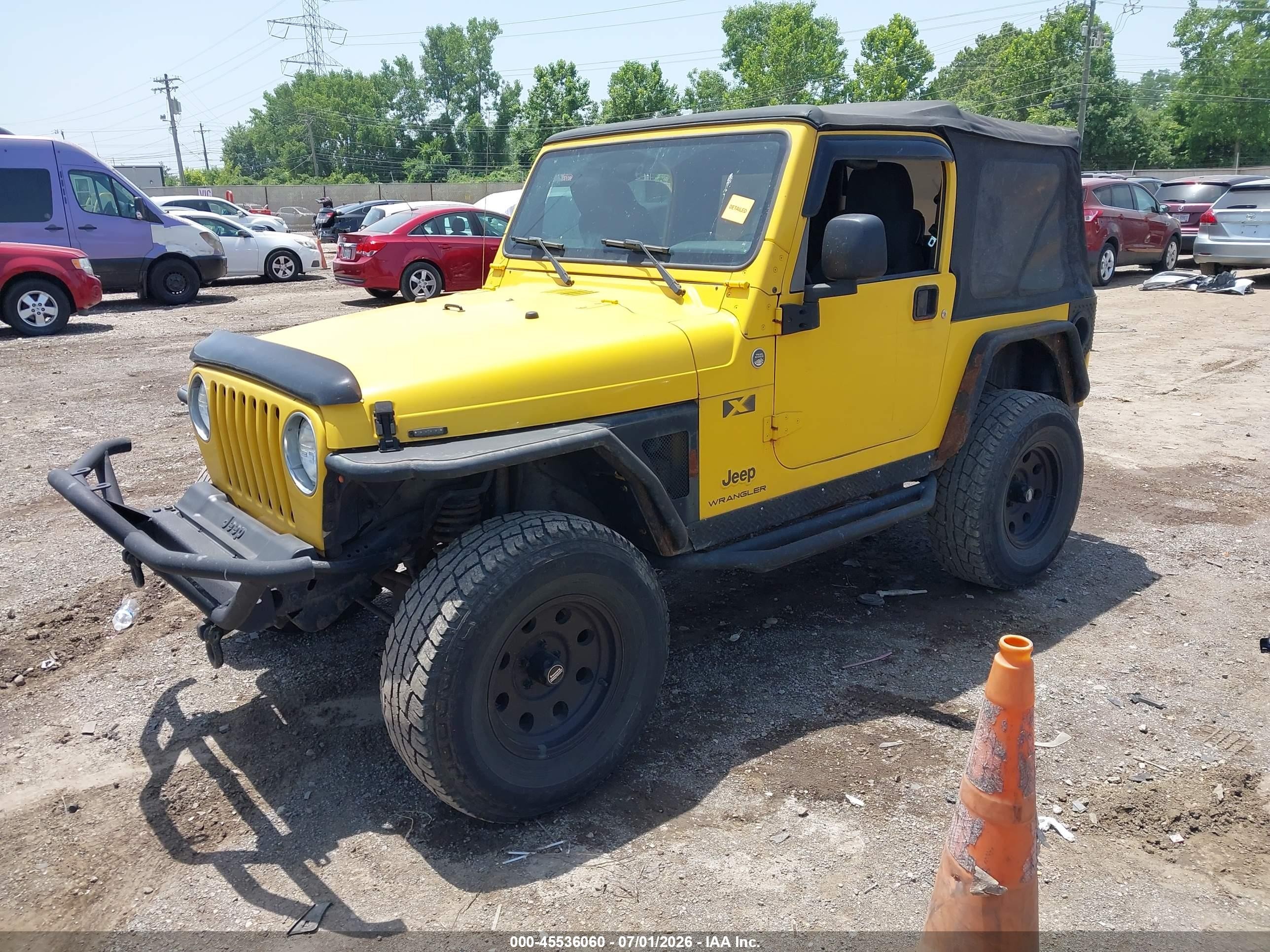 2006 Jeep Wrangler X Yellow vin: 1J4FA39S06P711530