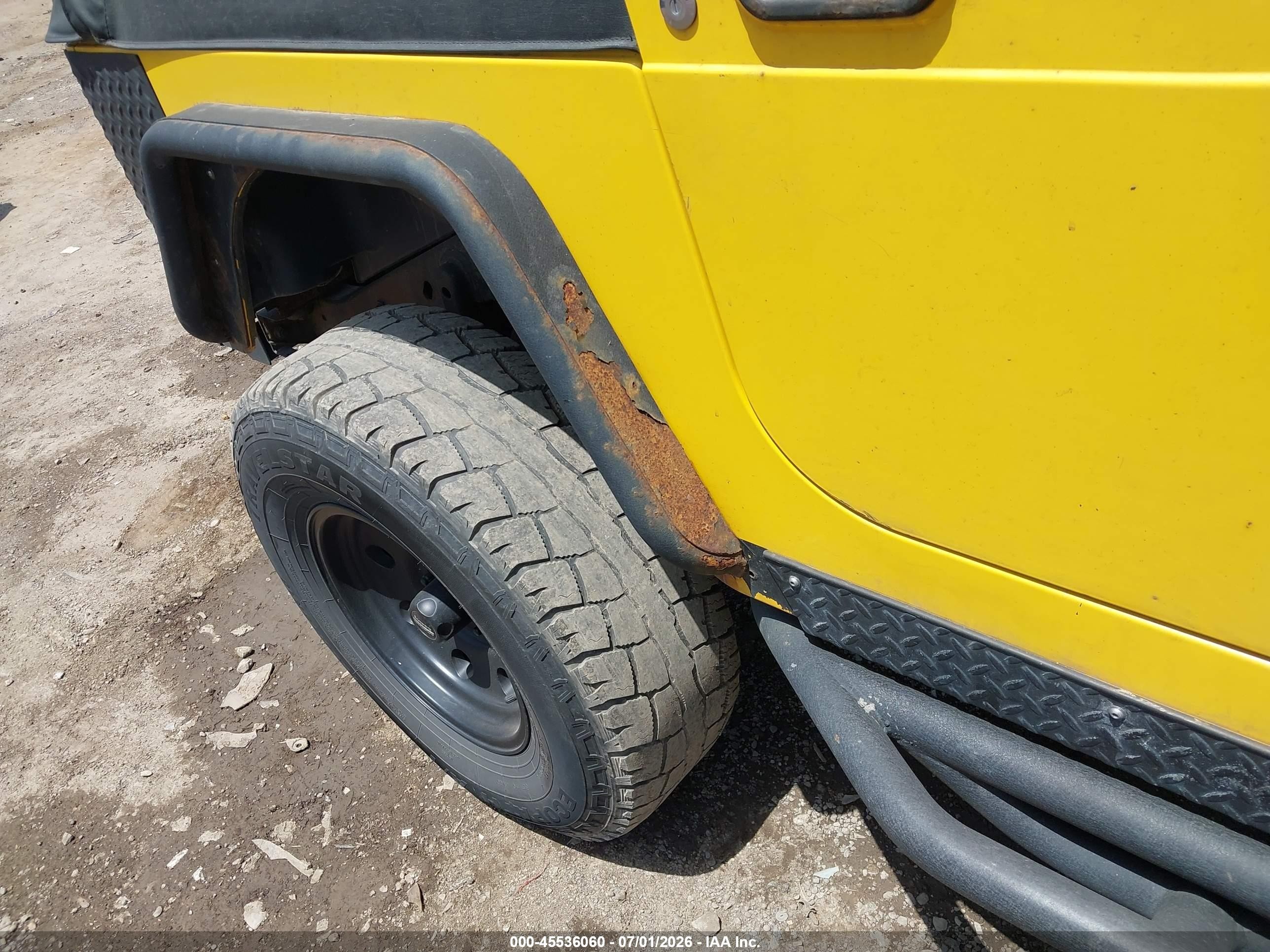 2006 Jeep Wrangler X Yellow vin: 1J4FA39S06P711530